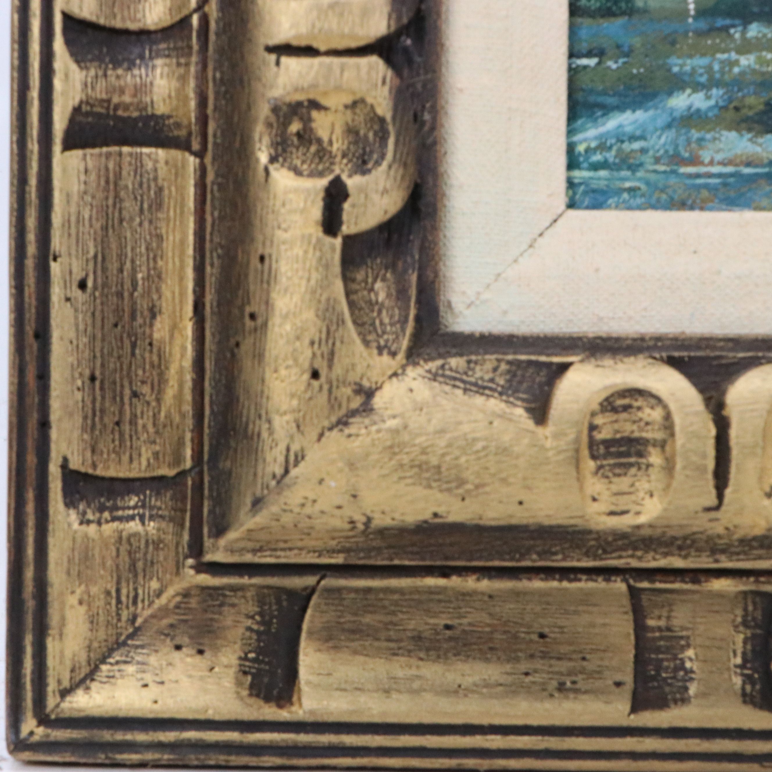 Shin Wu Oil Painting of Hanging Laundry in Peasant Village