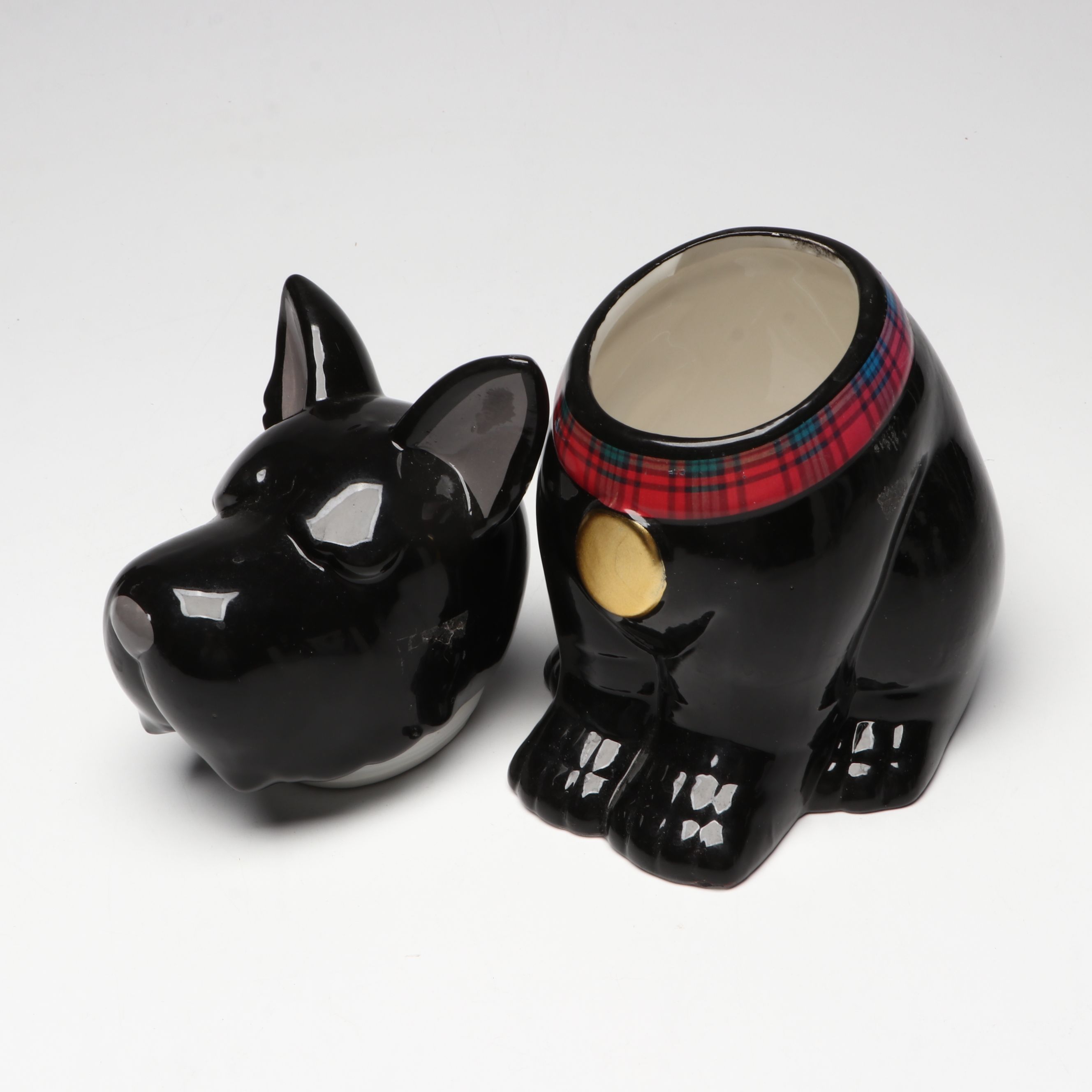 Design Studio Ceramic Dog Canister with Picken Pillow and More