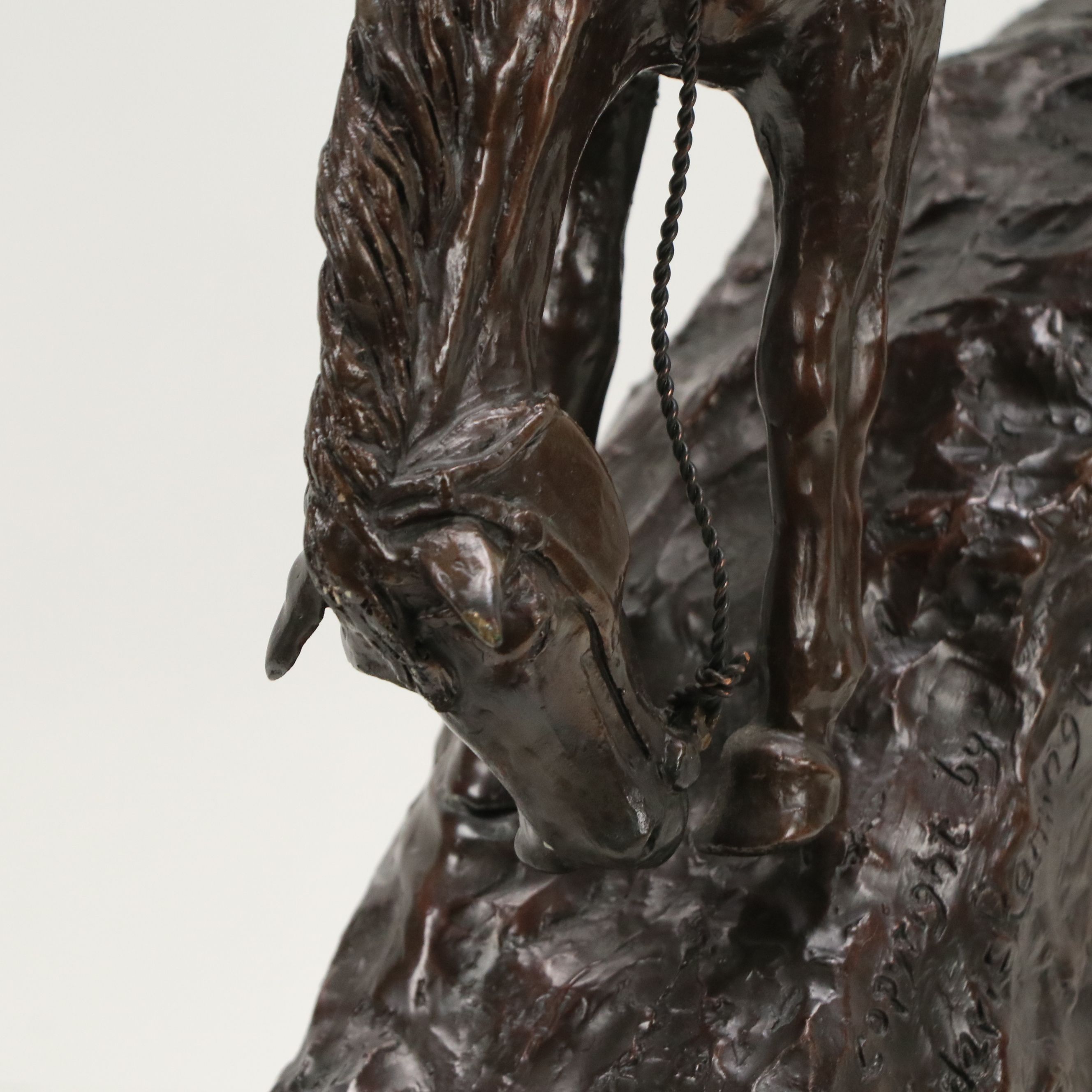 Patinated Bronze Sculpture After Frederic Remington "Mountain Man"