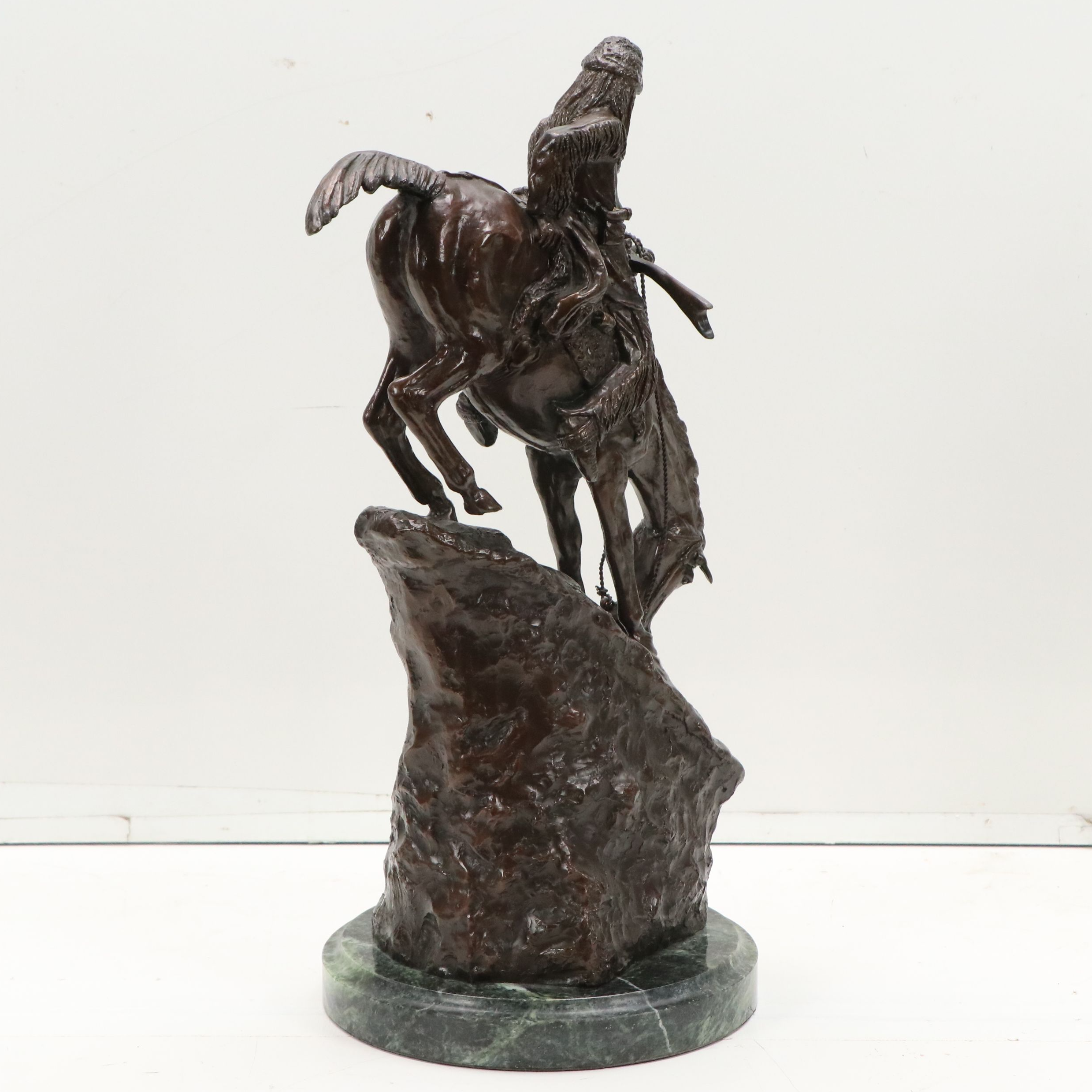 Patinated Bronze Sculpture After Frederic Remington "Mountain Man"