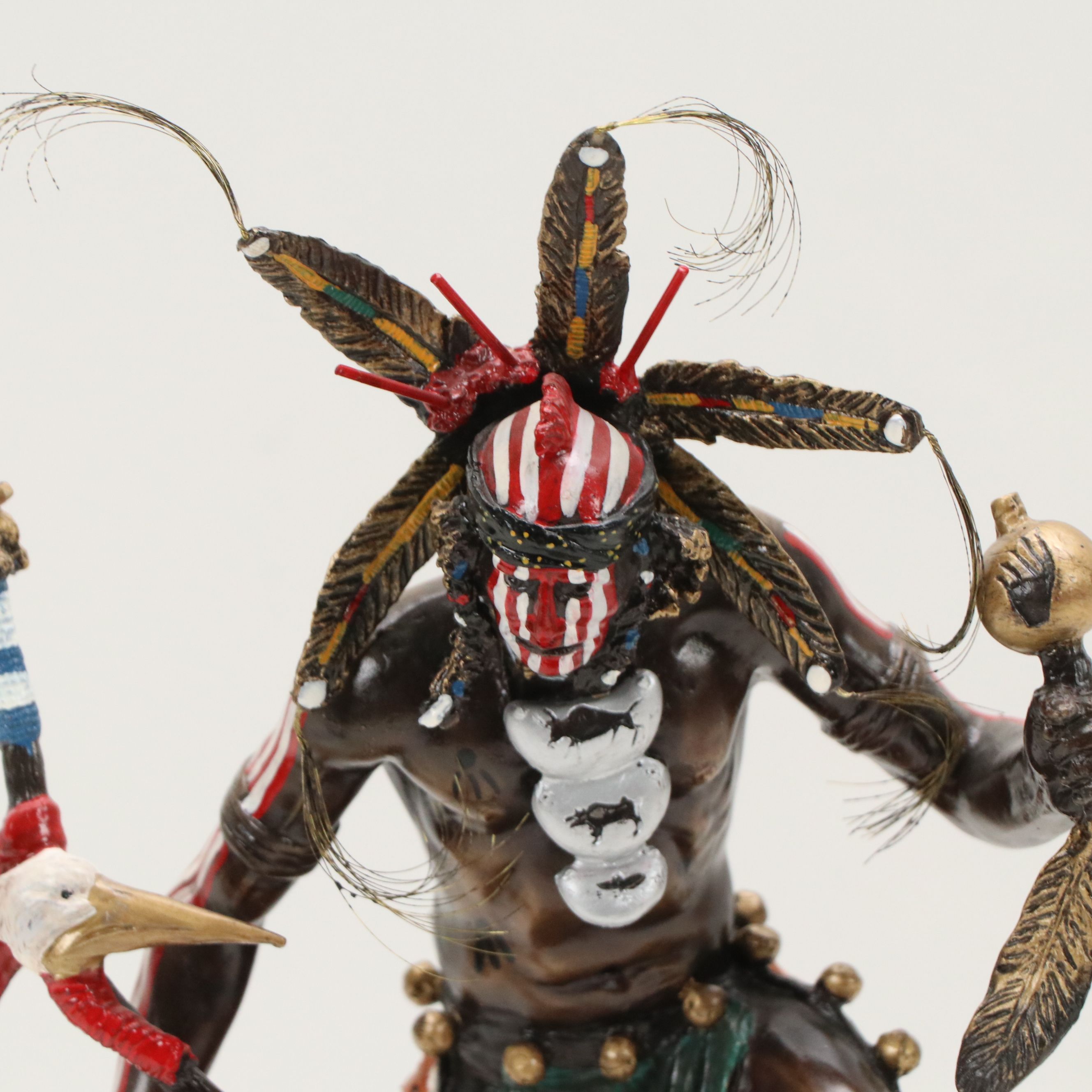 Franklin Mint Cold-Painted Bronze Figurine "Spirit of the Red Fox"