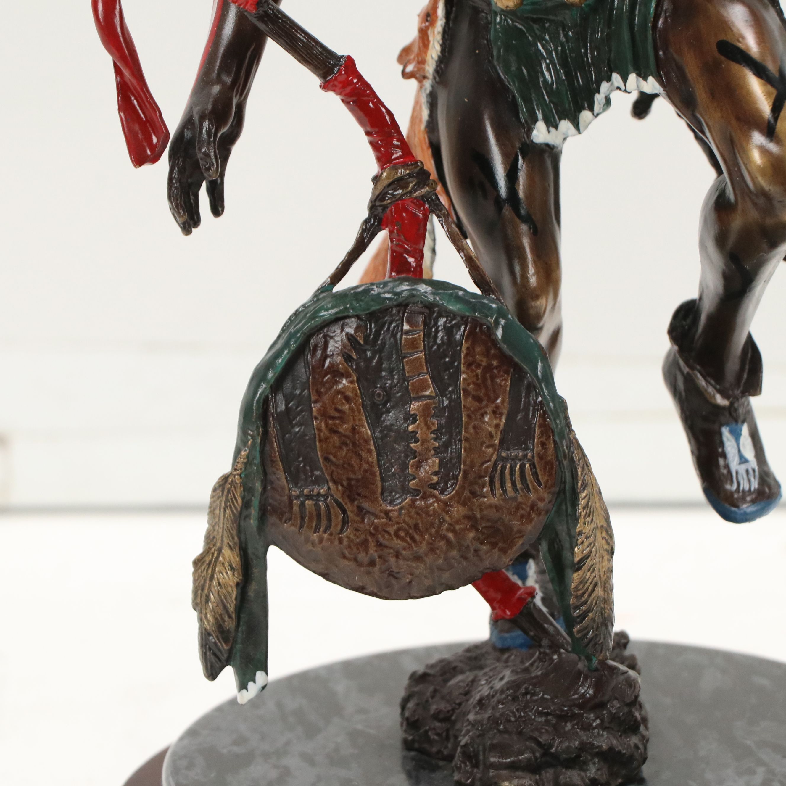 Franklin Mint Cold-Painted Bronze Figurine "Spirit of the Red Fox"