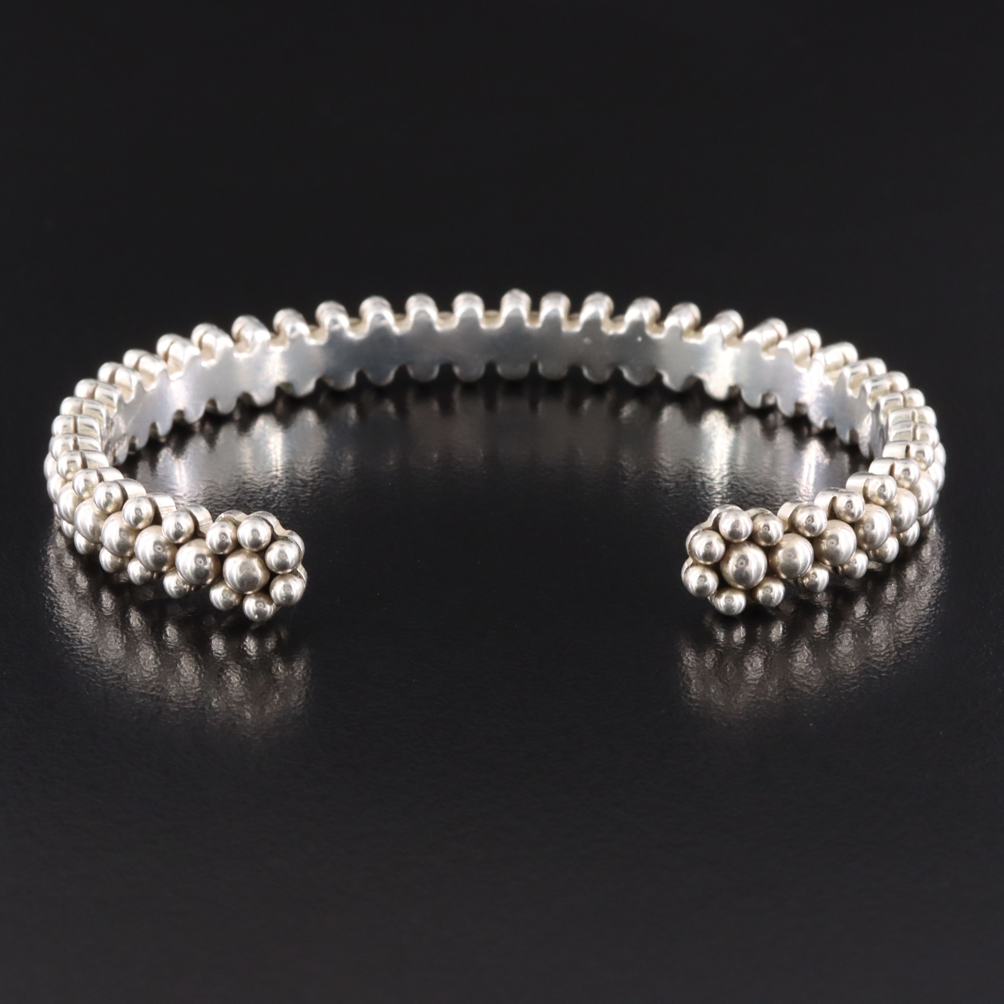 Artie Yellowhorse Navajo Diné Sterling Bead Bracelet