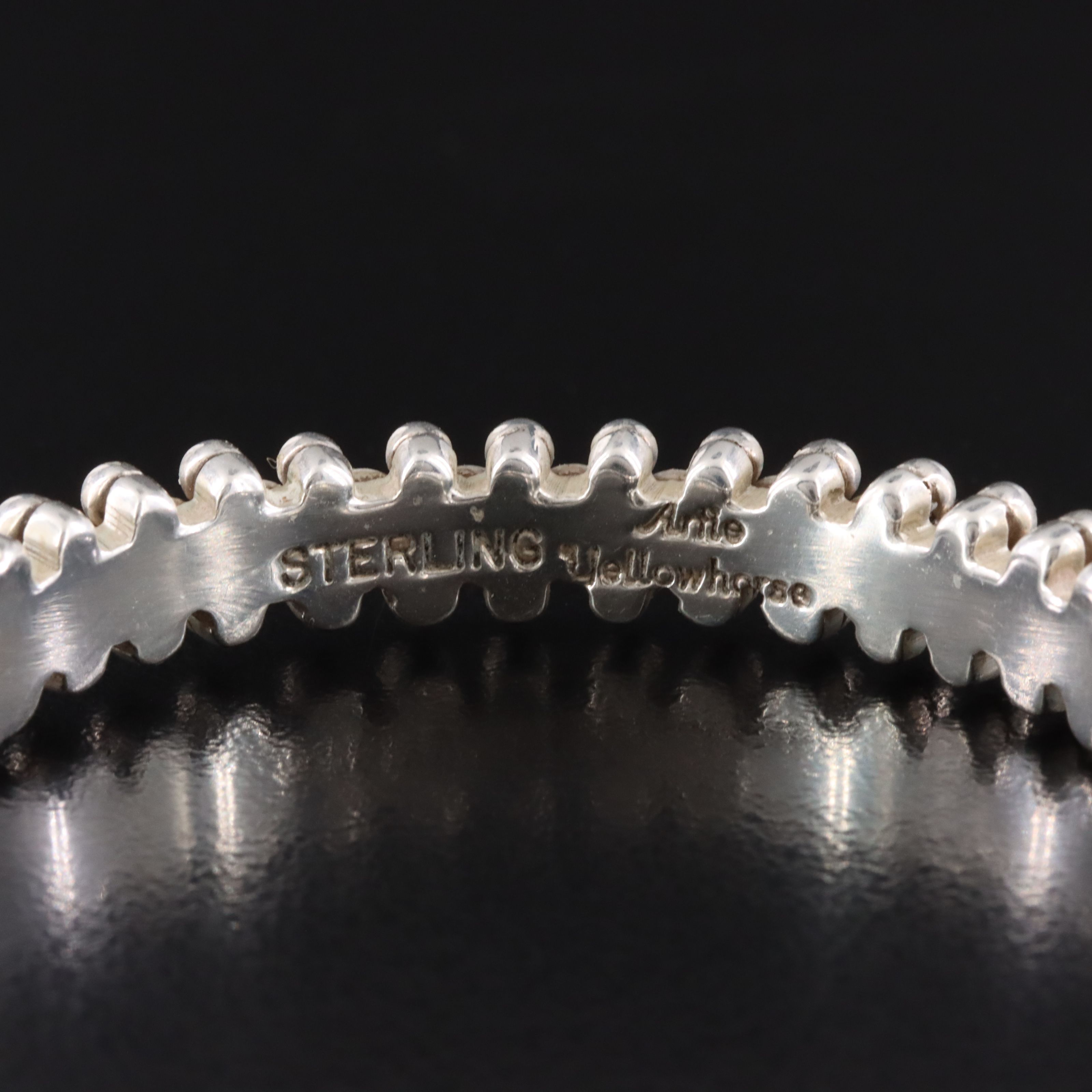 Artie Yellowhorse Navajo Diné Sterling Bead Bracelet