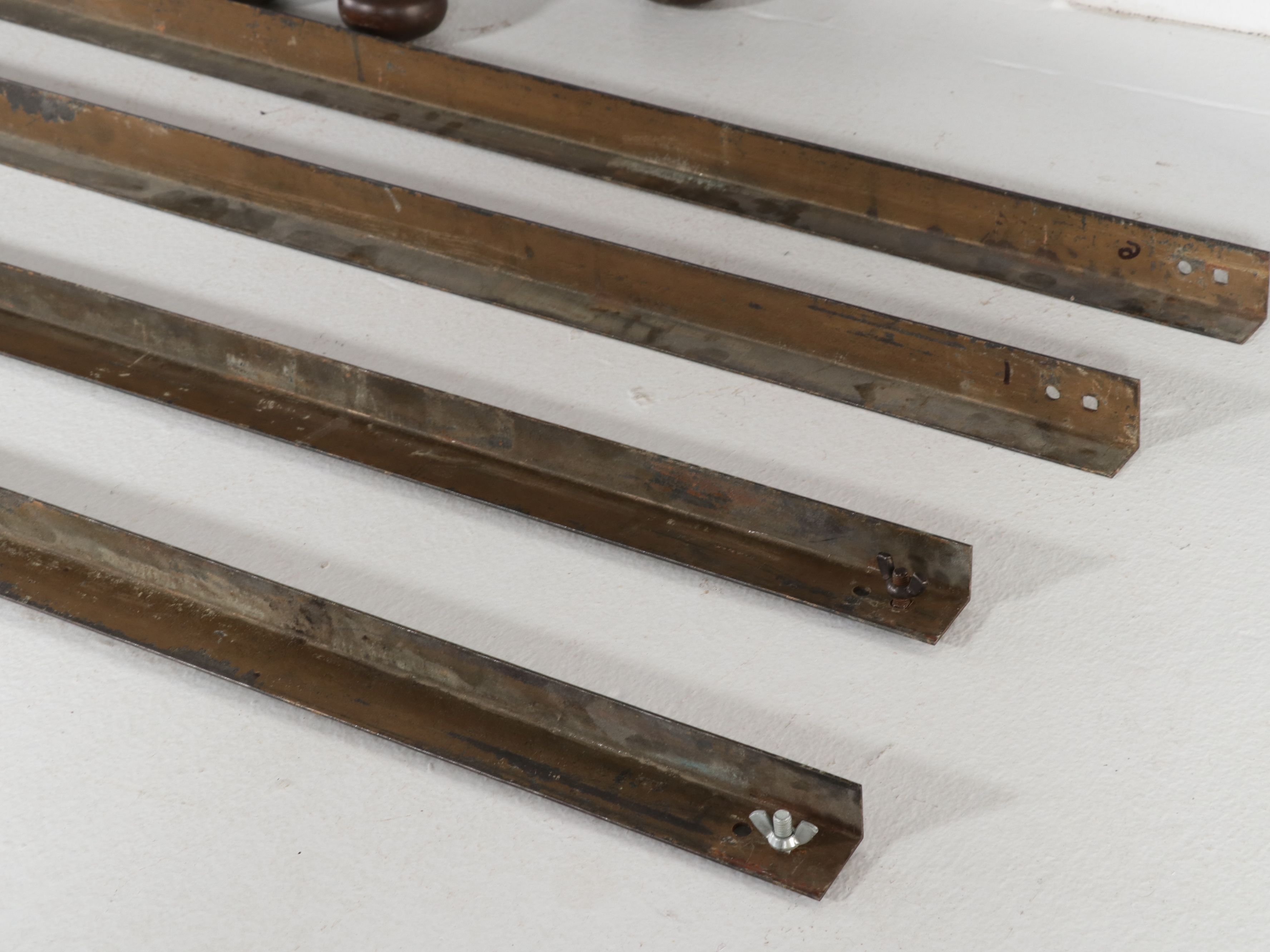 Pair of Colonial Revival Cherry Cannonball Twin Beds, Mid-20th Century