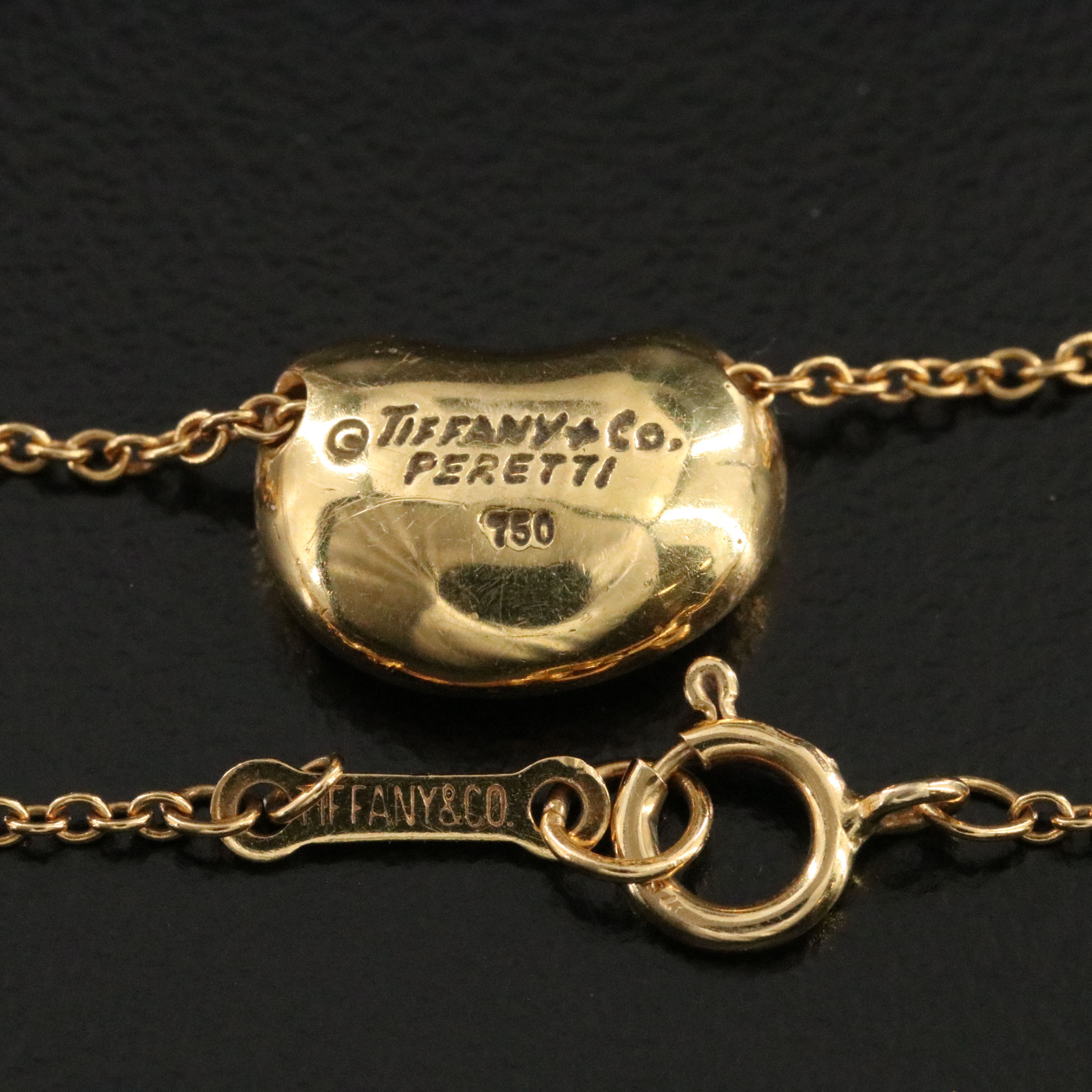 Elsa Peretti for Tiffany & Co. 18K Bean Design Necklace