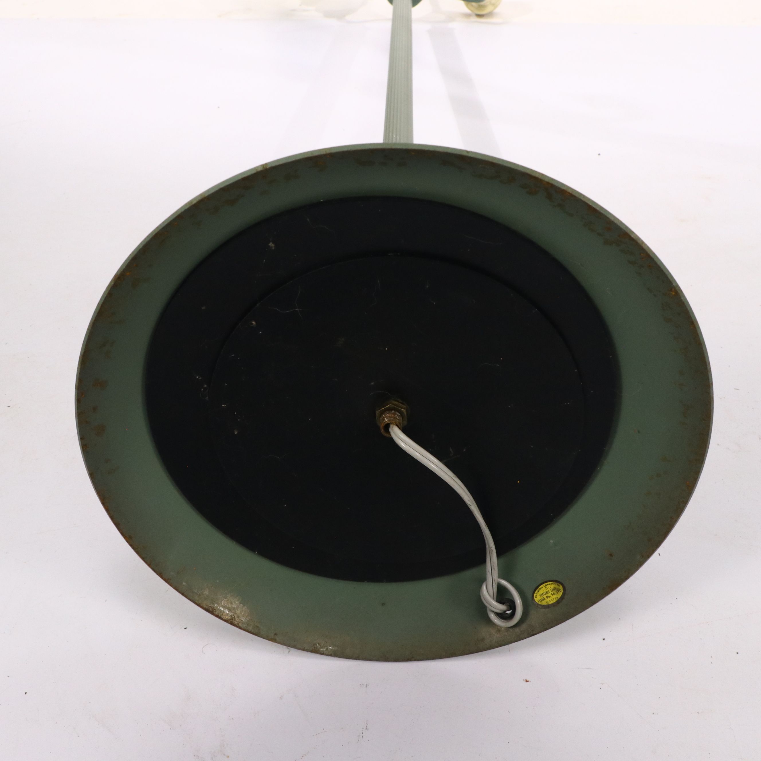 Vintage Floral Green Toleware Floor Lamps