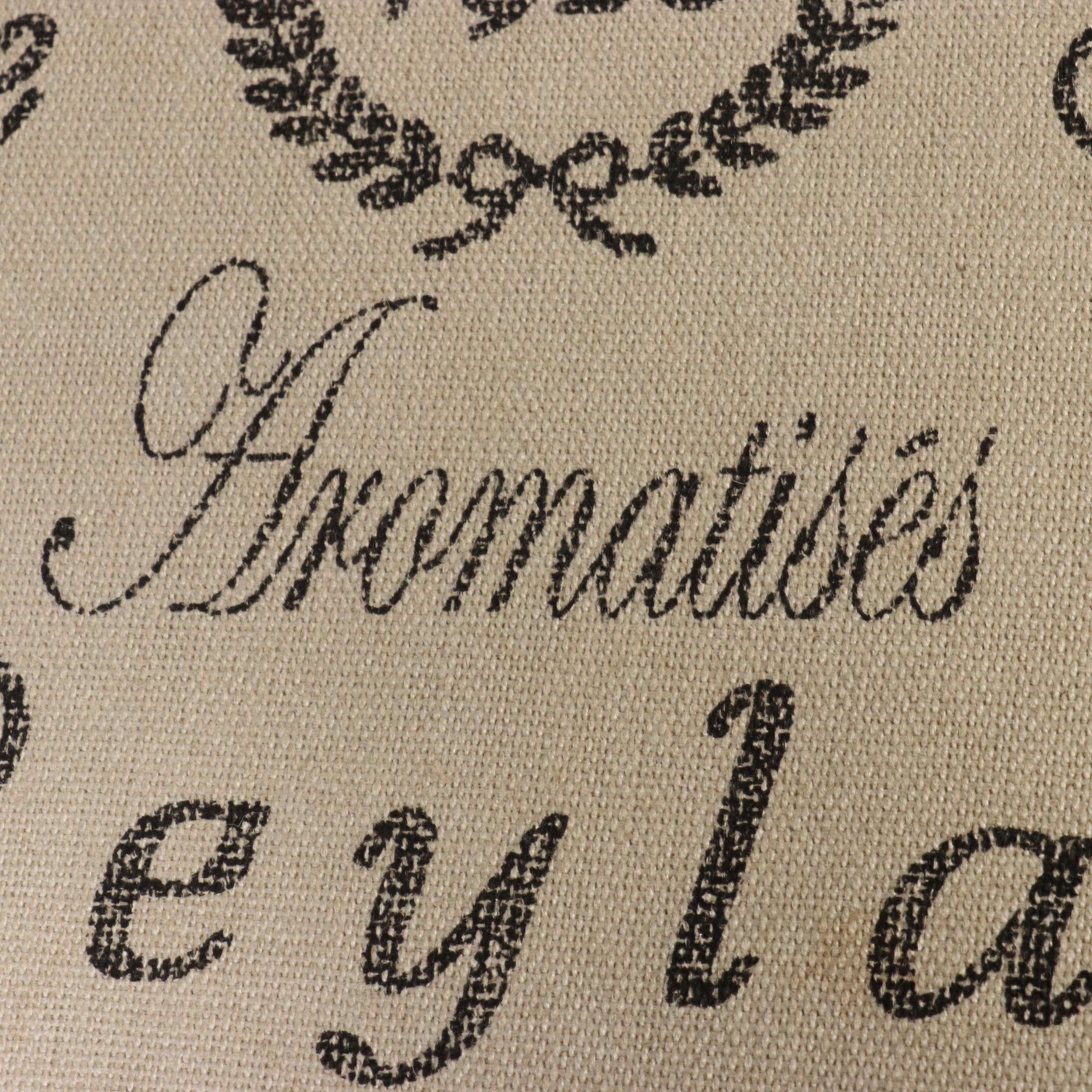 Ashley Furniture "Script" Upholstered Square Ottoman, 21st Century