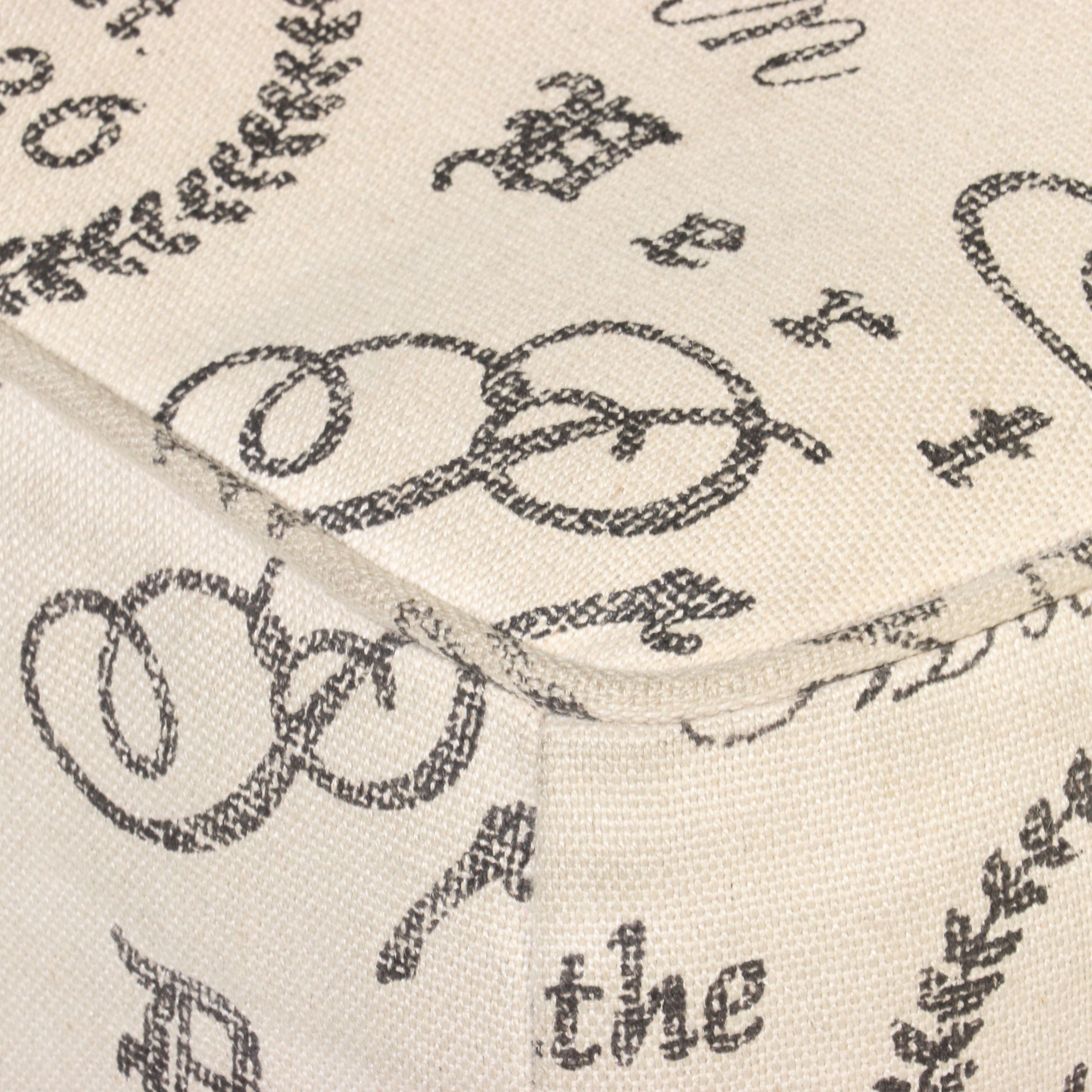 Ashley Furniture "Script" Upholstered Square Ottoman, 21st Century