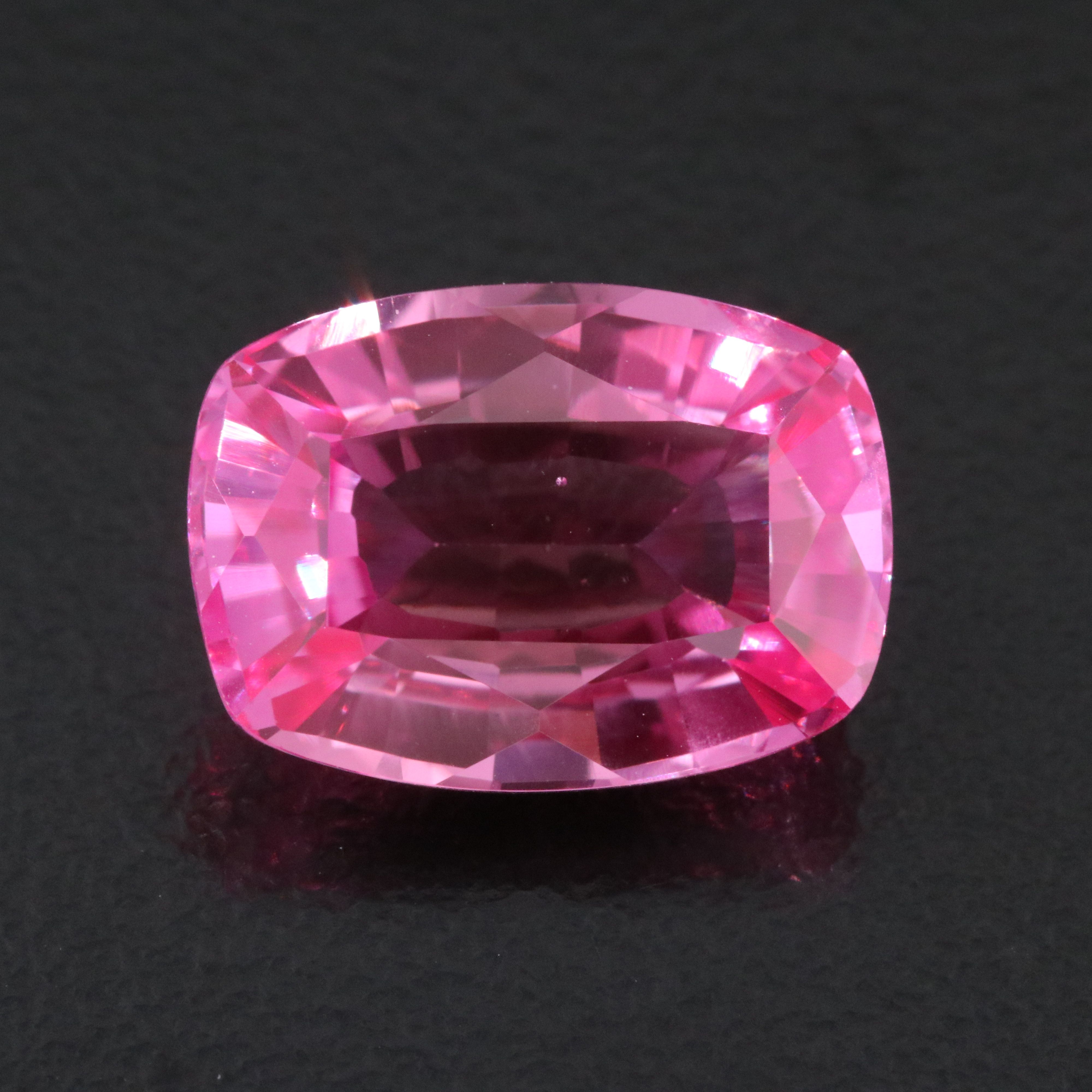Loose 9.29 CT Lab Grown Pink Sapphire
