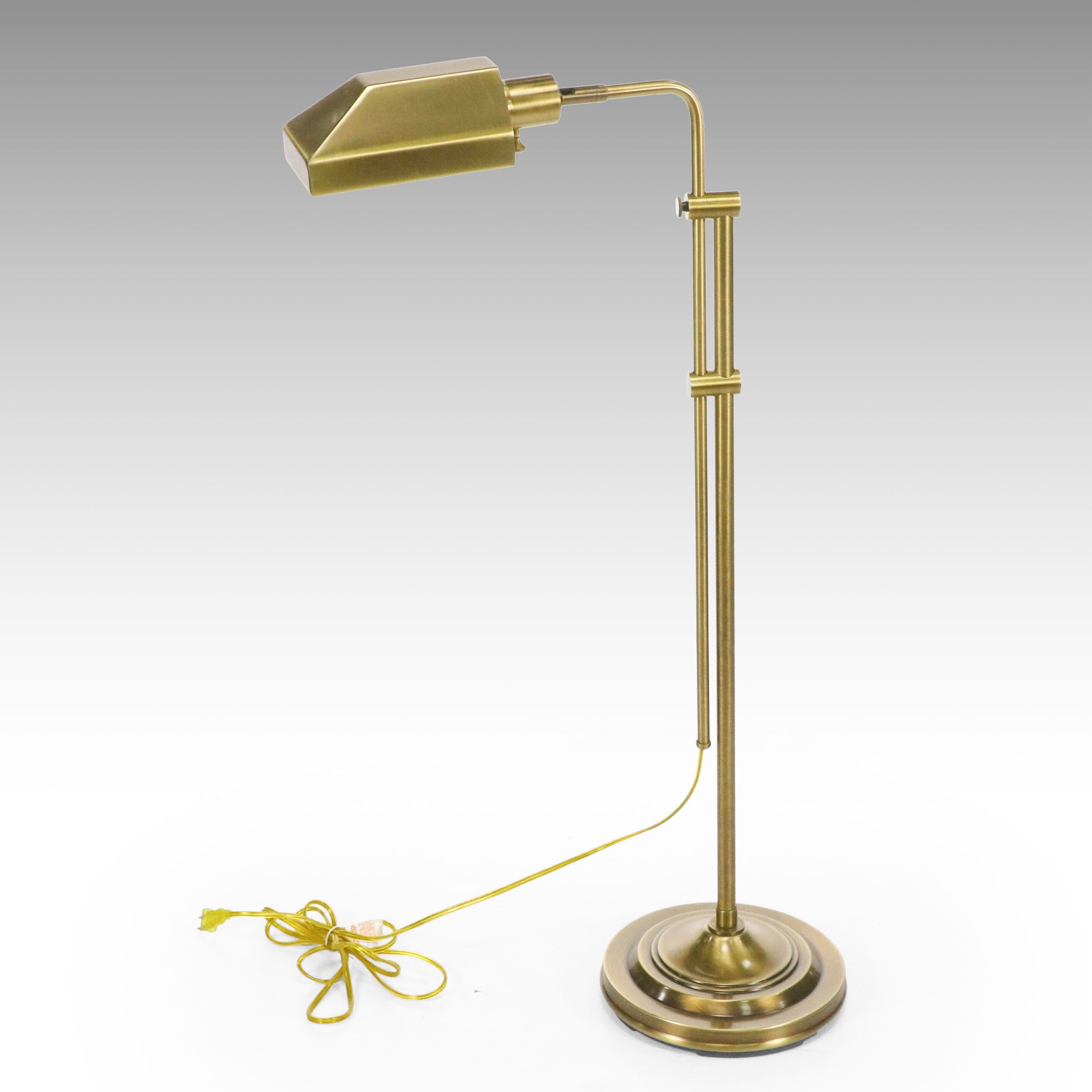 Brass Finish Pharmacy Floor Lamp