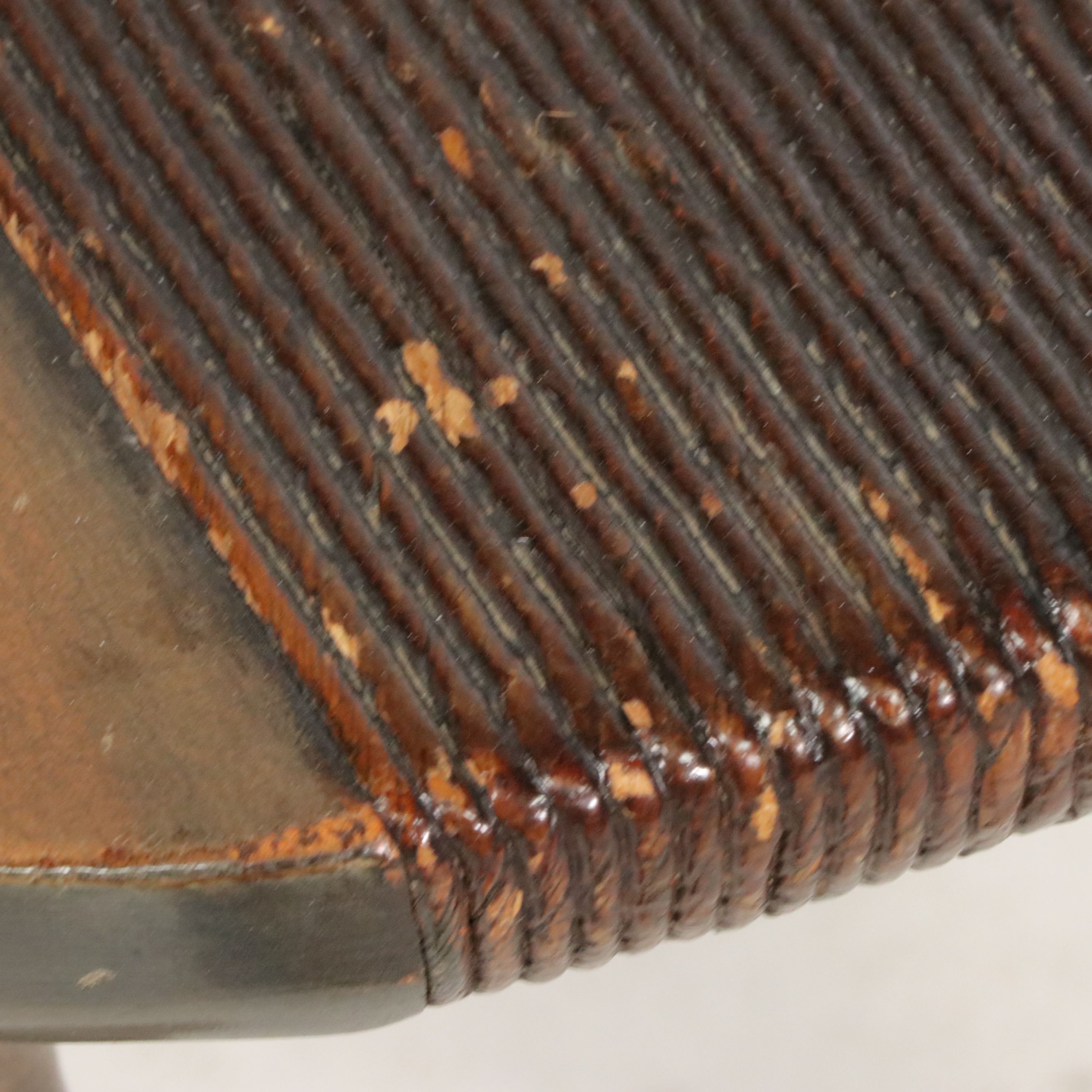 Karpen Sack-Back Windsor Style Armchair with Inset Rush Seat, Early 20th Century