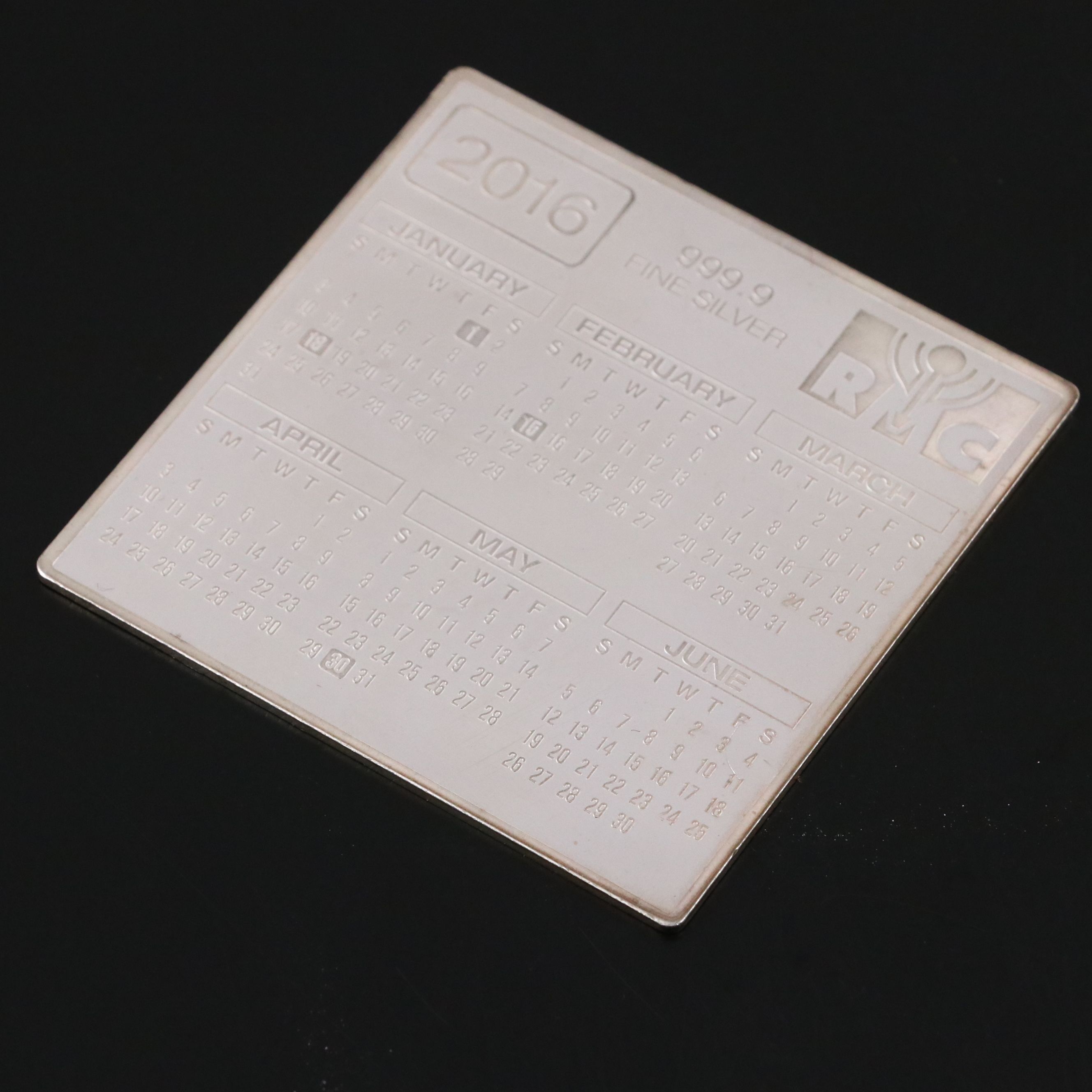 Fine Silver Republic Metals Corporation Financial Pocket Calendar, 2016