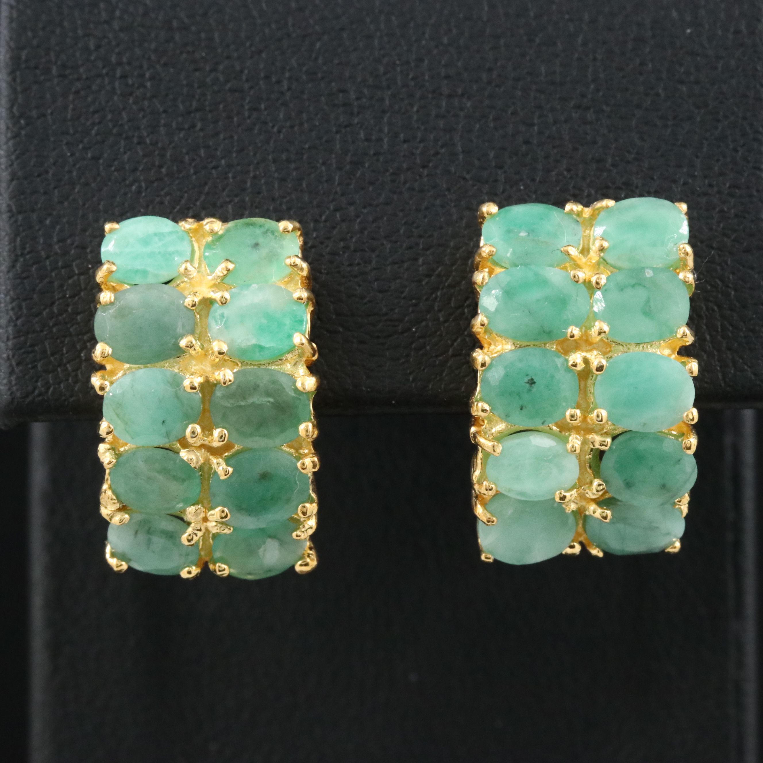 Sterling Emerald Earrings
