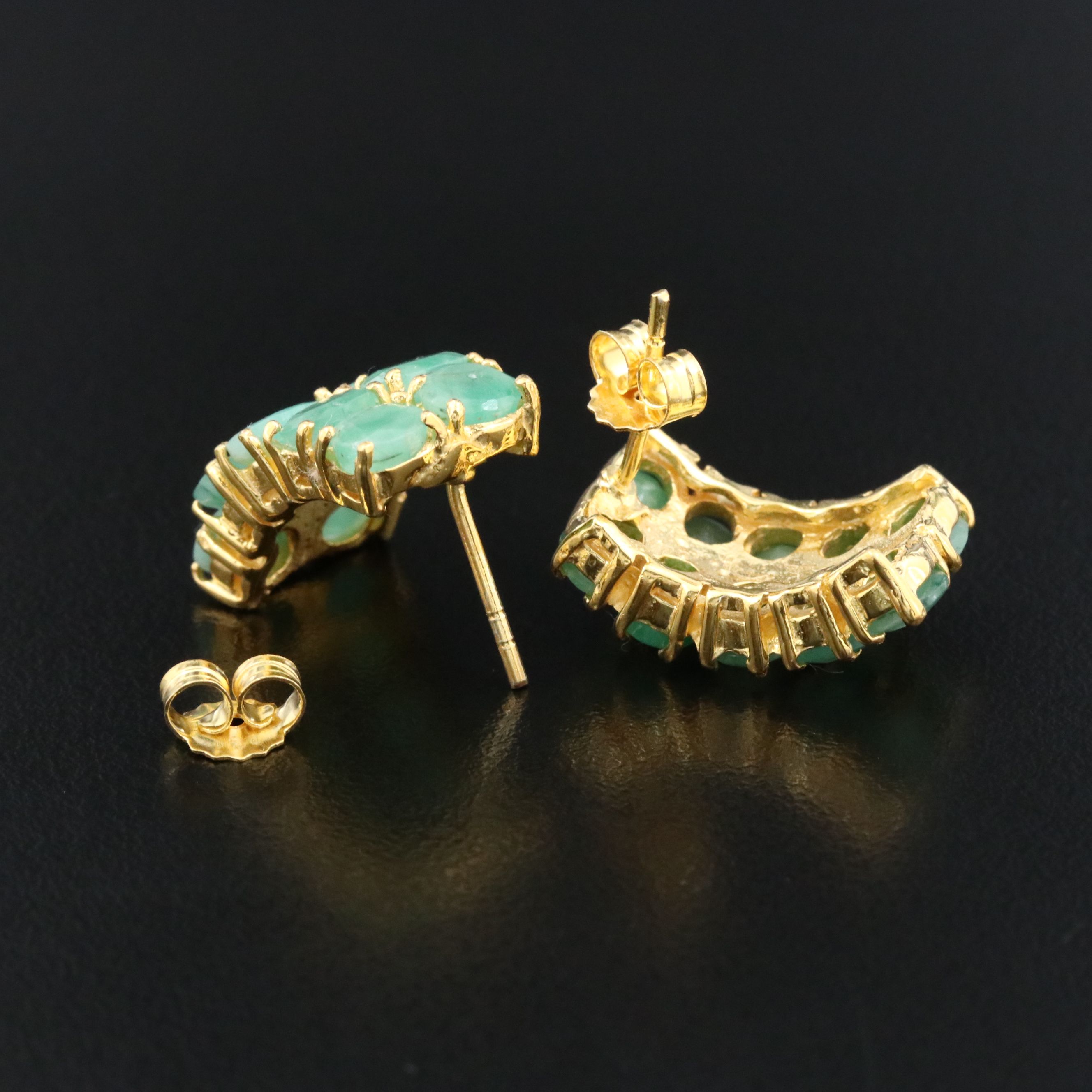 Sterling Emerald Earrings