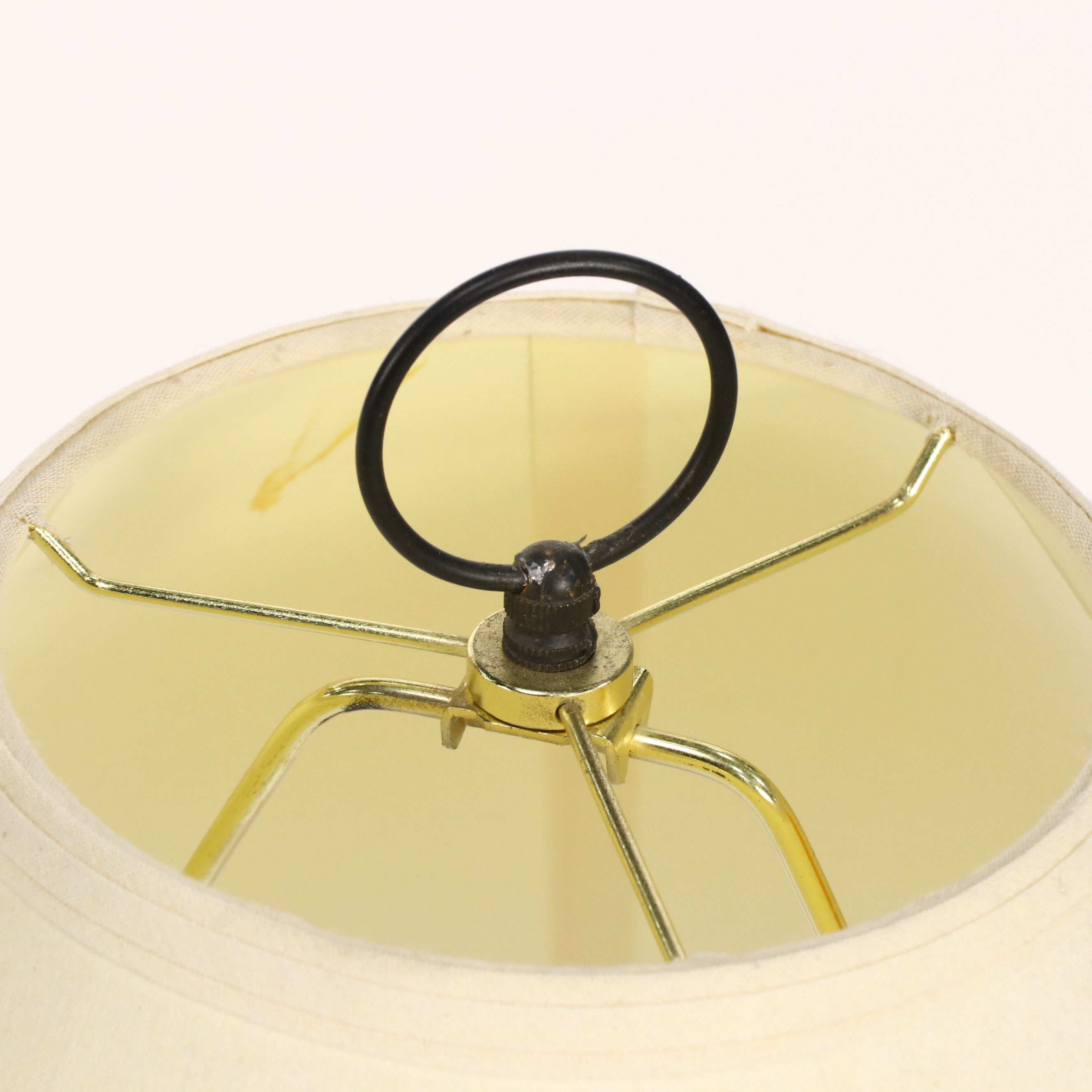 Wrought Iron Scrolled Table Lamps with Neoclassical Style Side Table