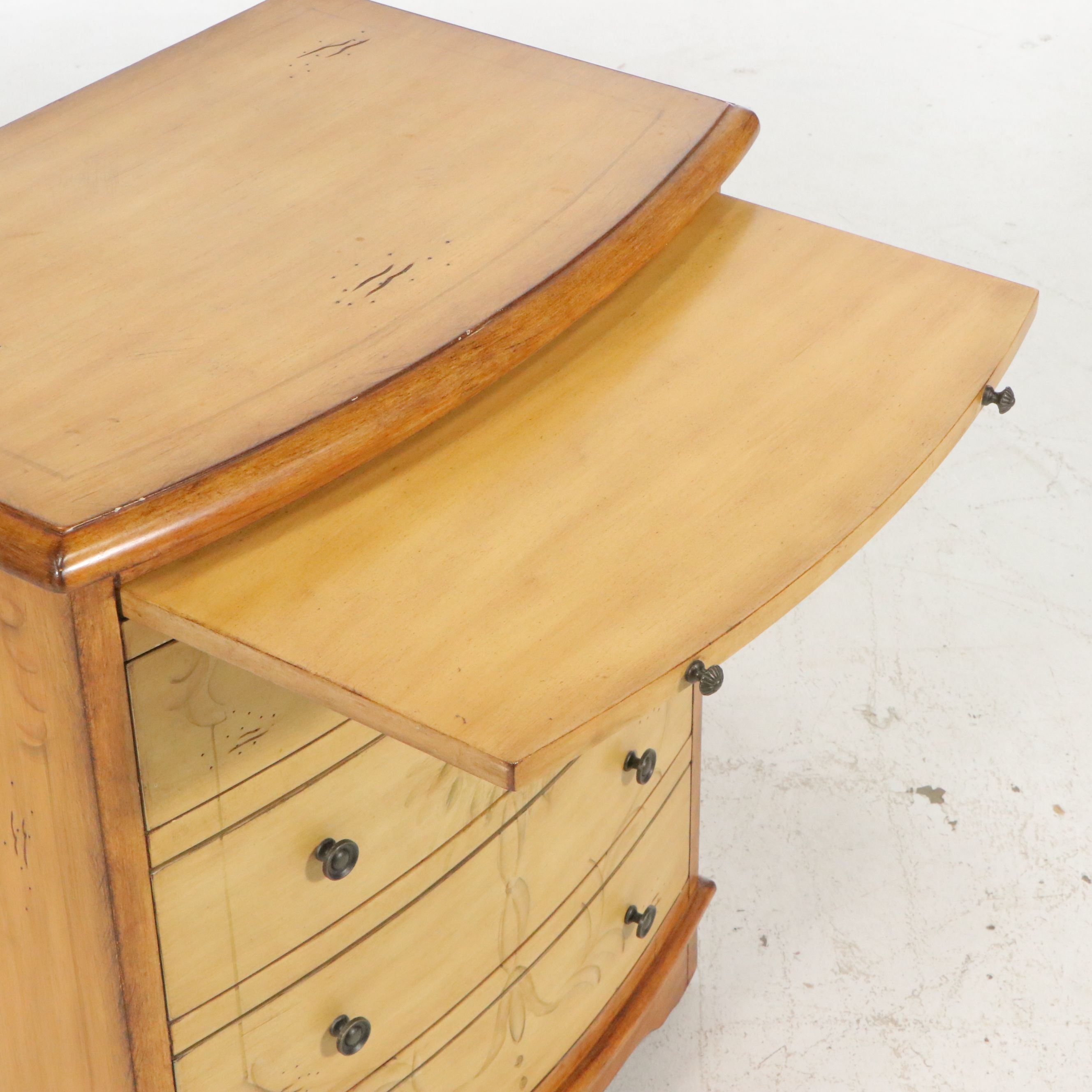 Pulaski Furniture Paint-Decorated Wood Bow-Front Accent Chest