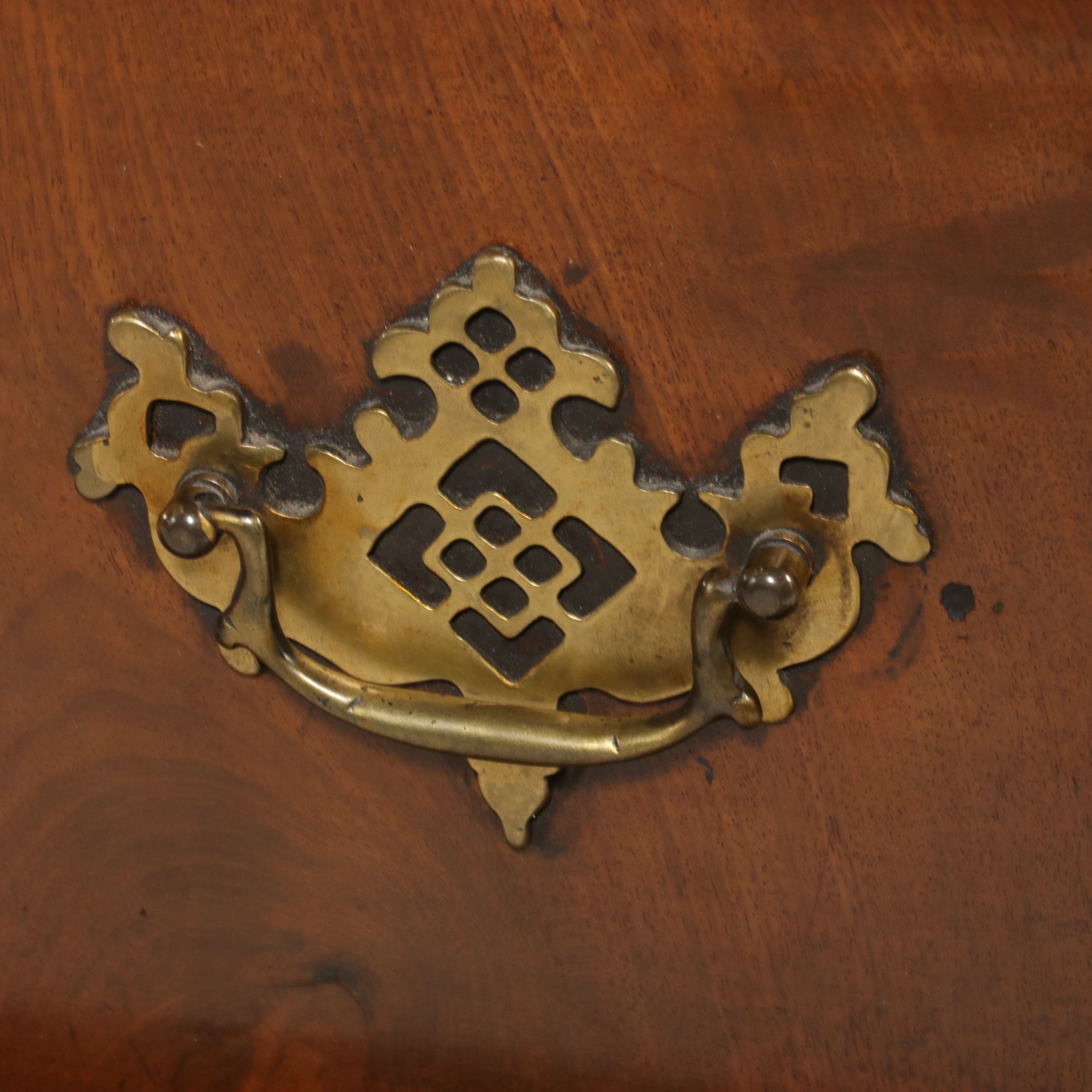 George III Style Mahogany Chest-on-Chest with Chinese Chippendale Base, 19th C.