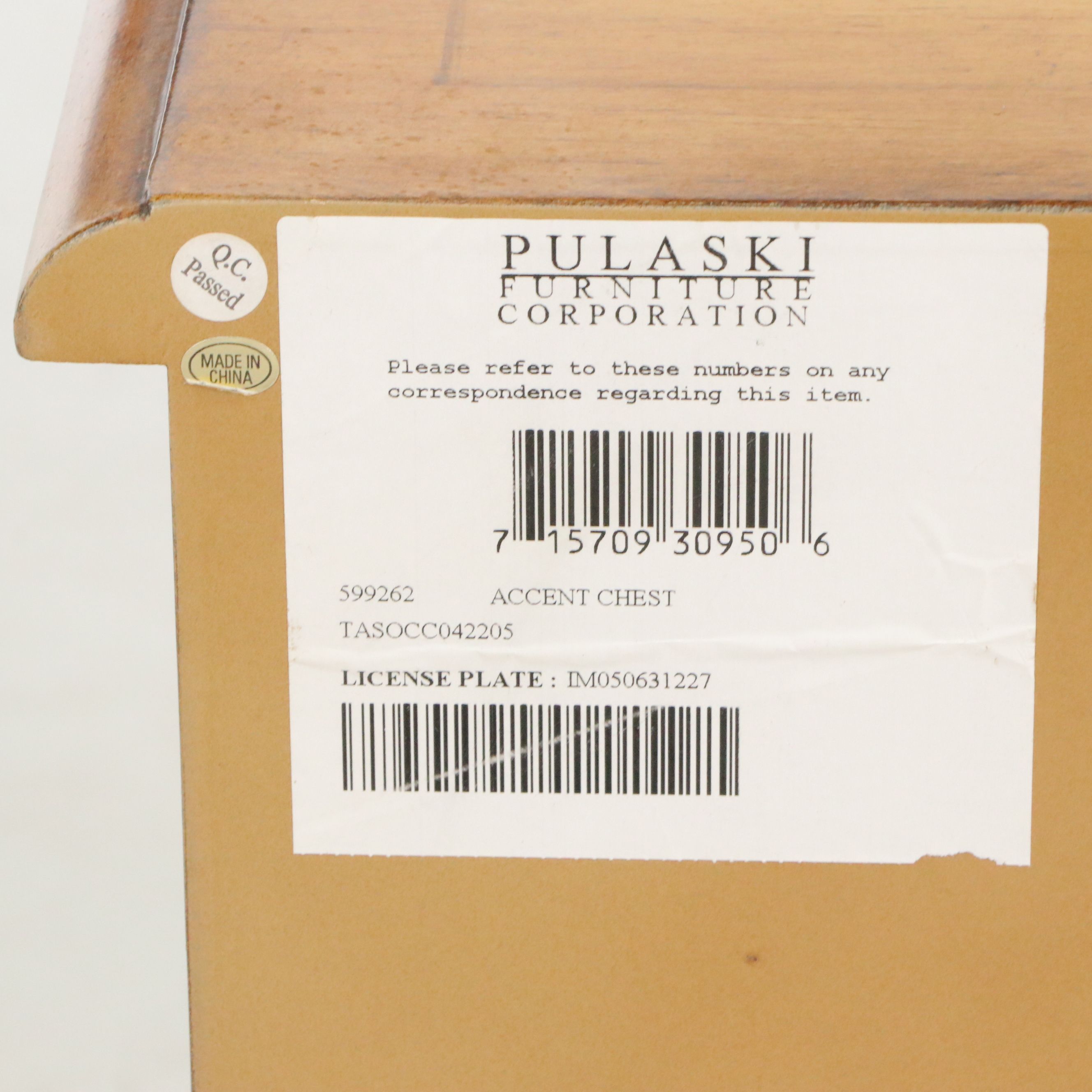 Pulaski Furniture Paint-Decorated Wood Bow-Front Accent Chest