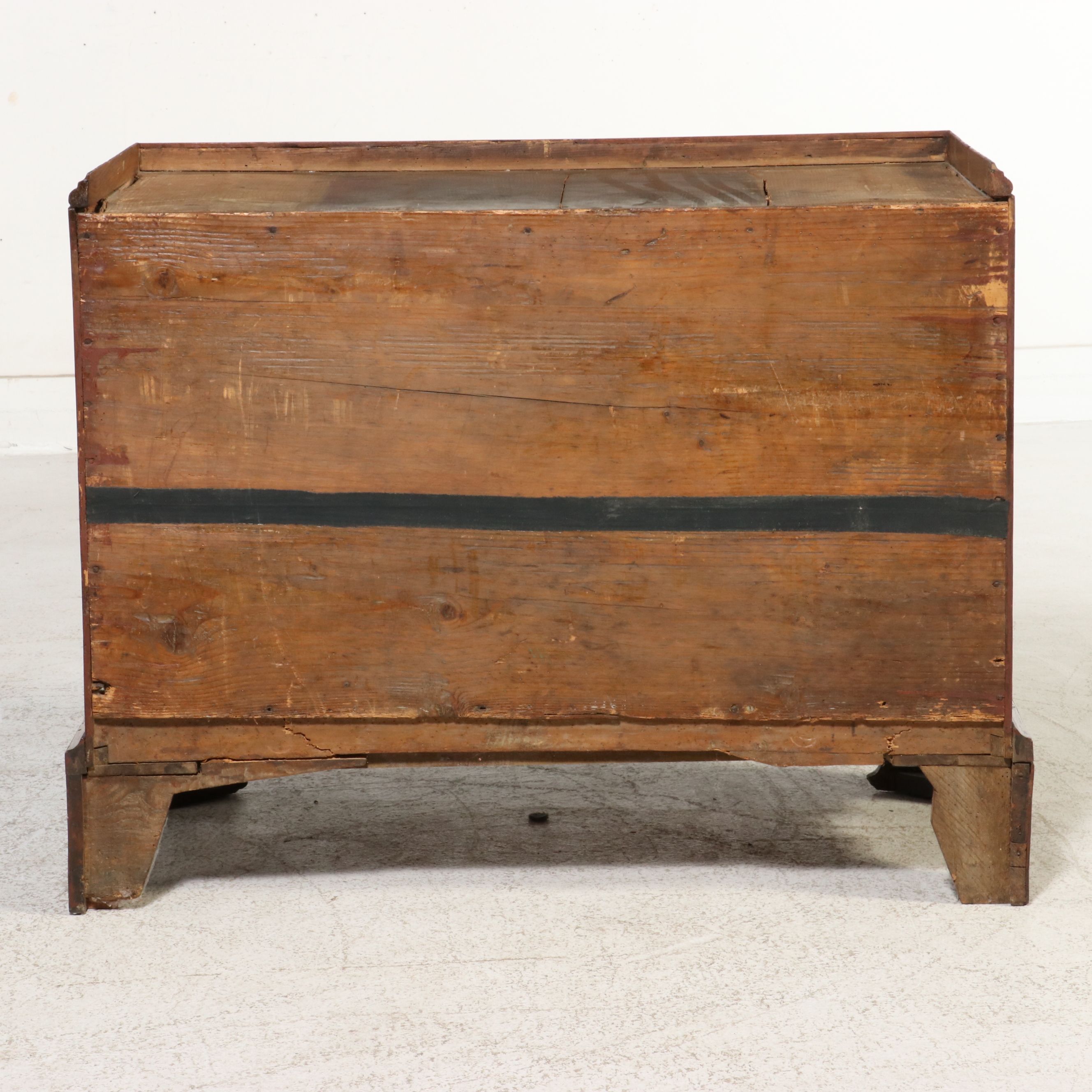 George III Style Mahogany Chest-on-Chest with Chinese Chippendale Base, 19th C.
