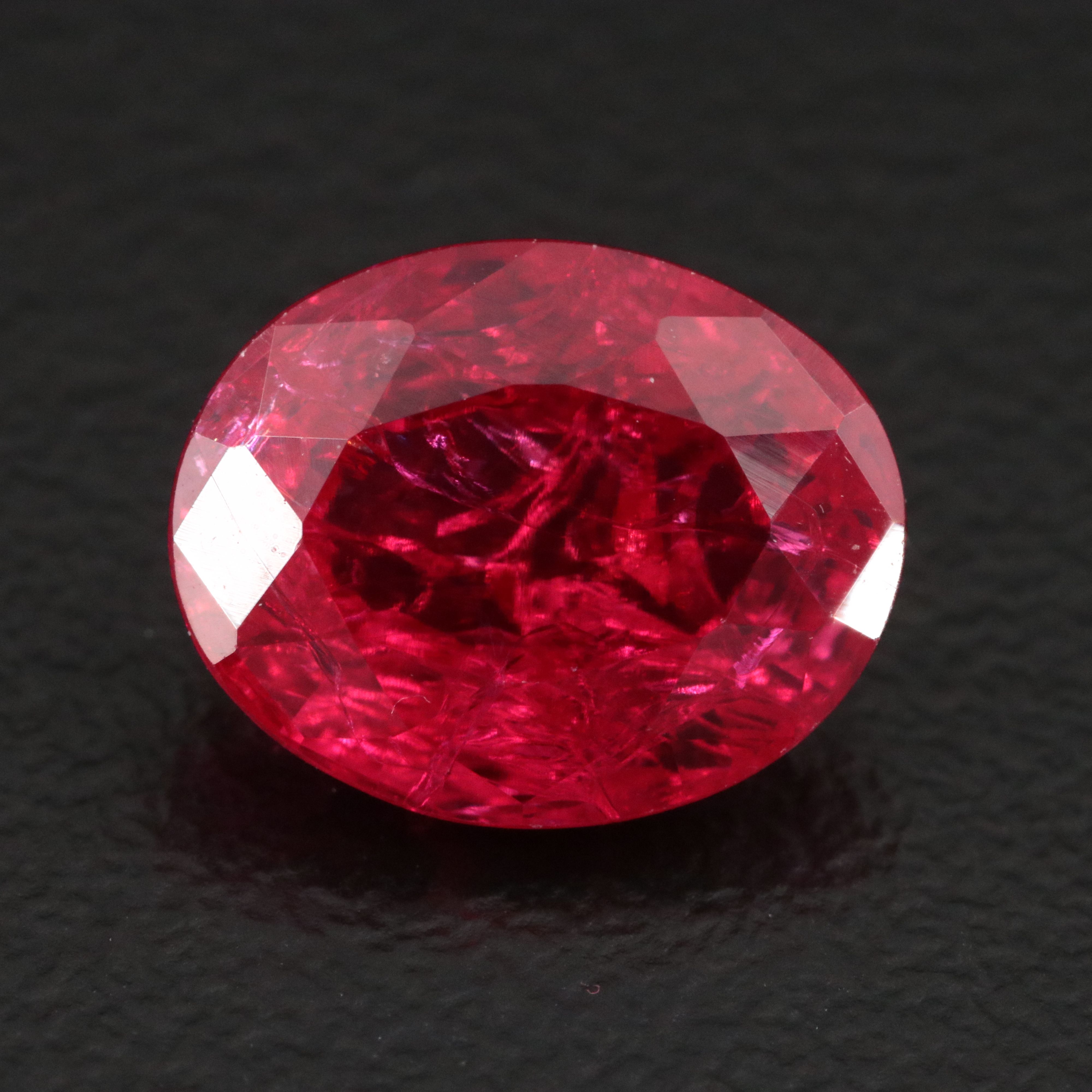 Loose 3.48 CT Lab Grown Ruby