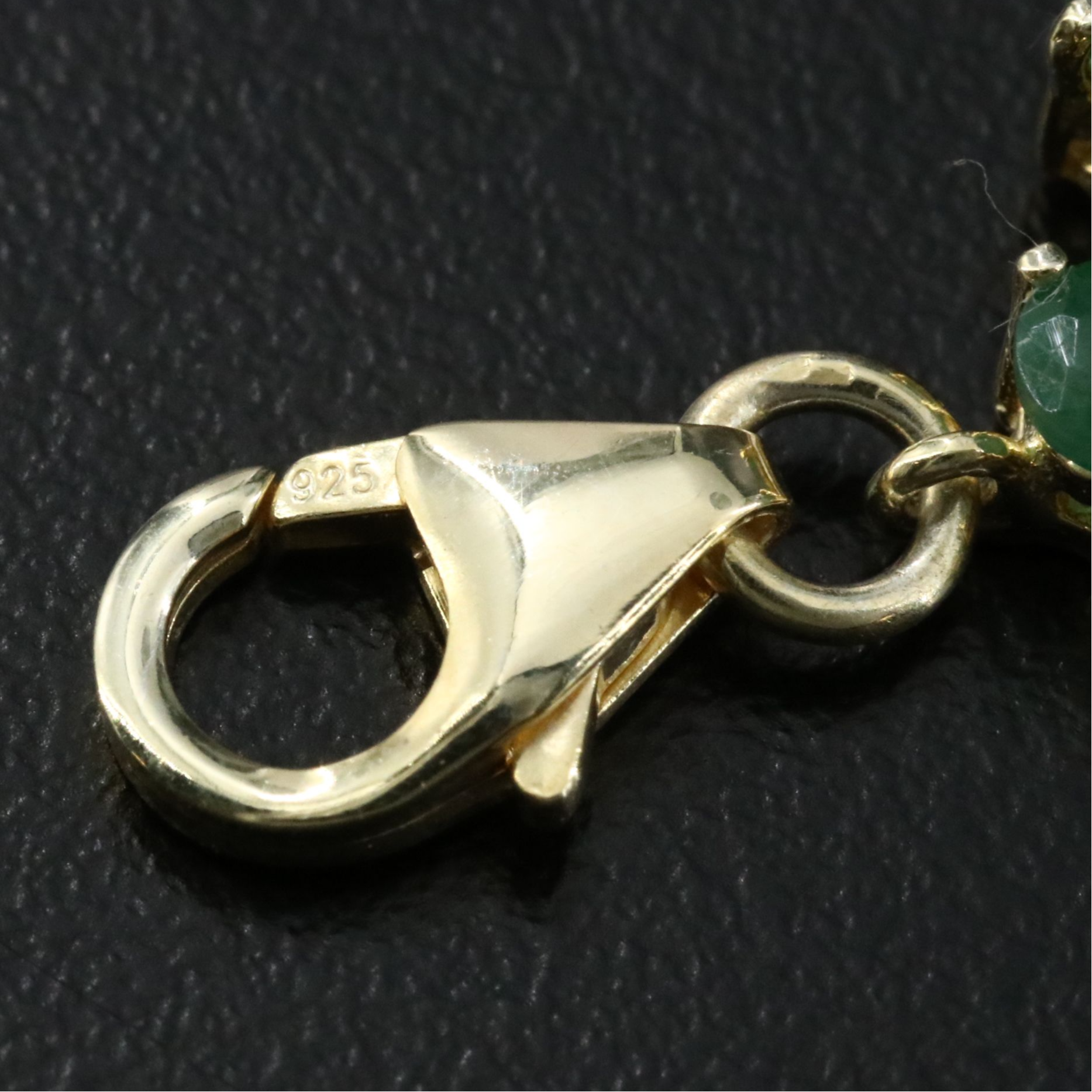 Sterling Emerald and Ruby Floral Bracelet