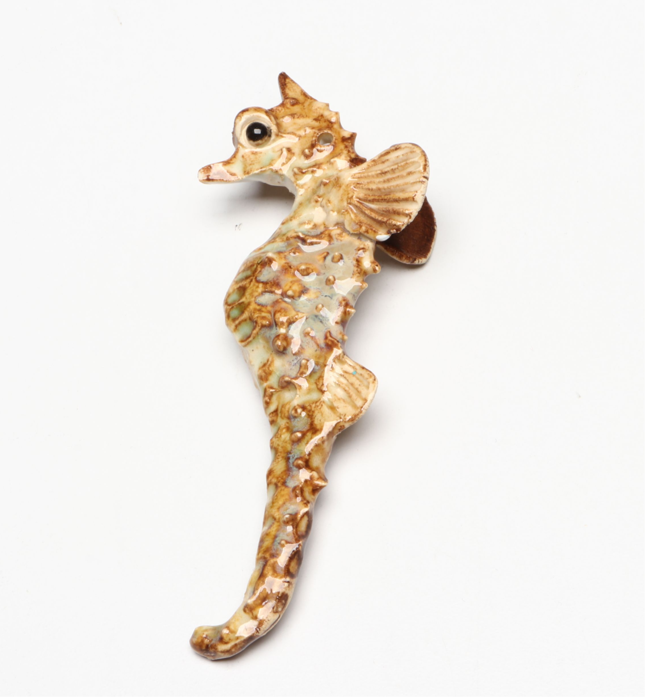 Signed Hermit Crab Vessel with More Studio Art Pottery and Fish Form Wall Décor