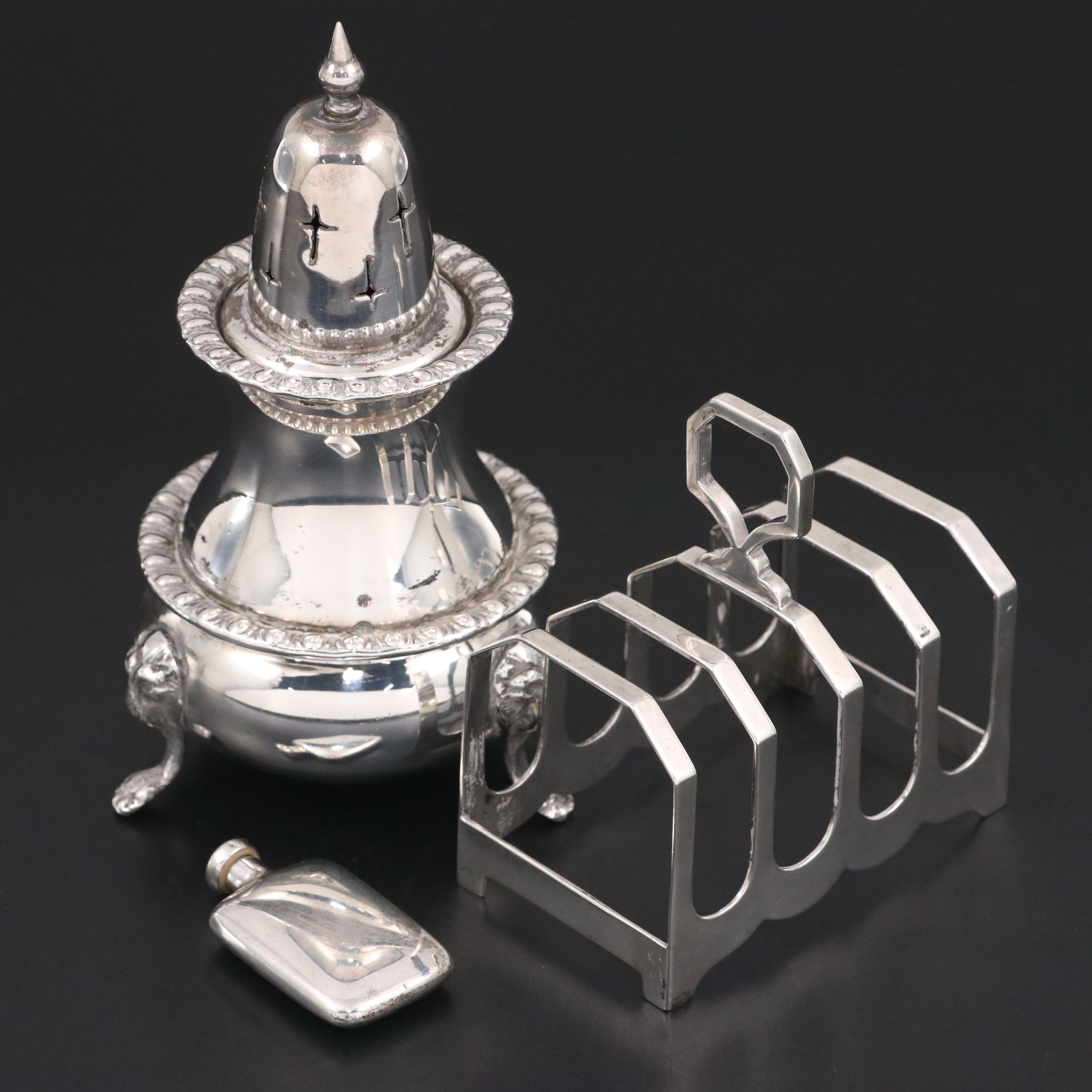 Arlington & Co Sterling Silver Toast Rack with More Silver Plate Accessories