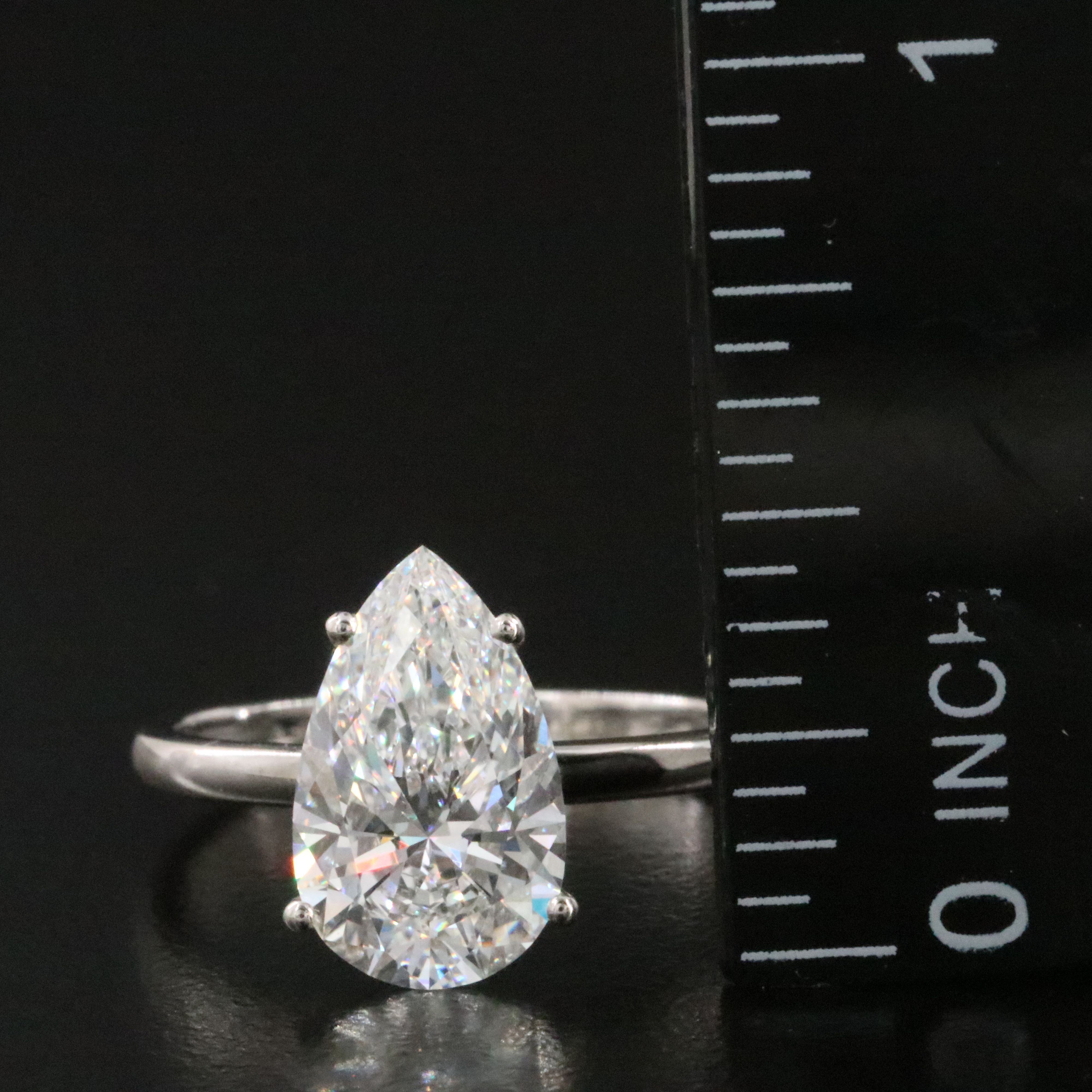 Platinum 2.85 CT Lab Grown Diamond Ring