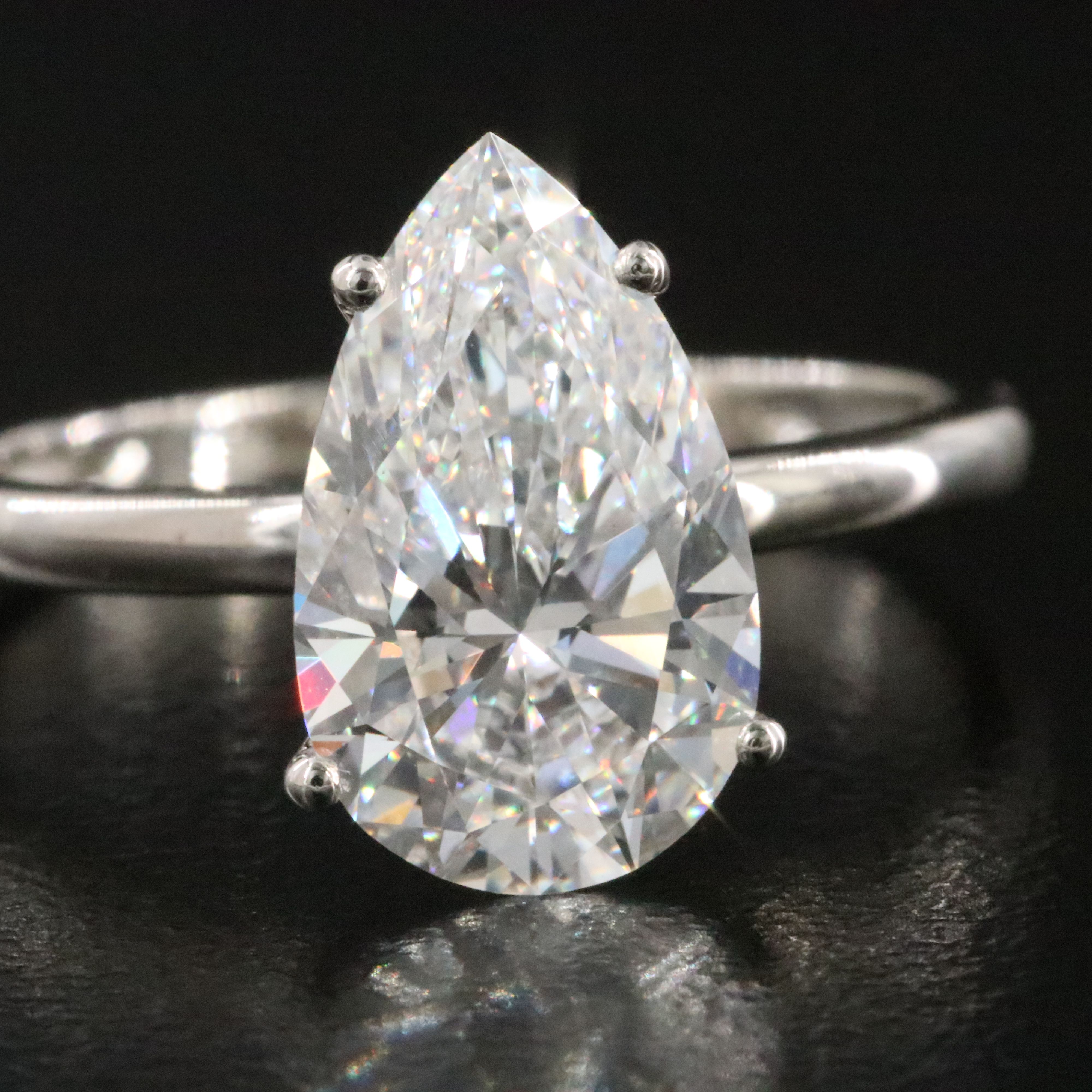 Platinum 2.85 CT Lab Grown Diamond Ring