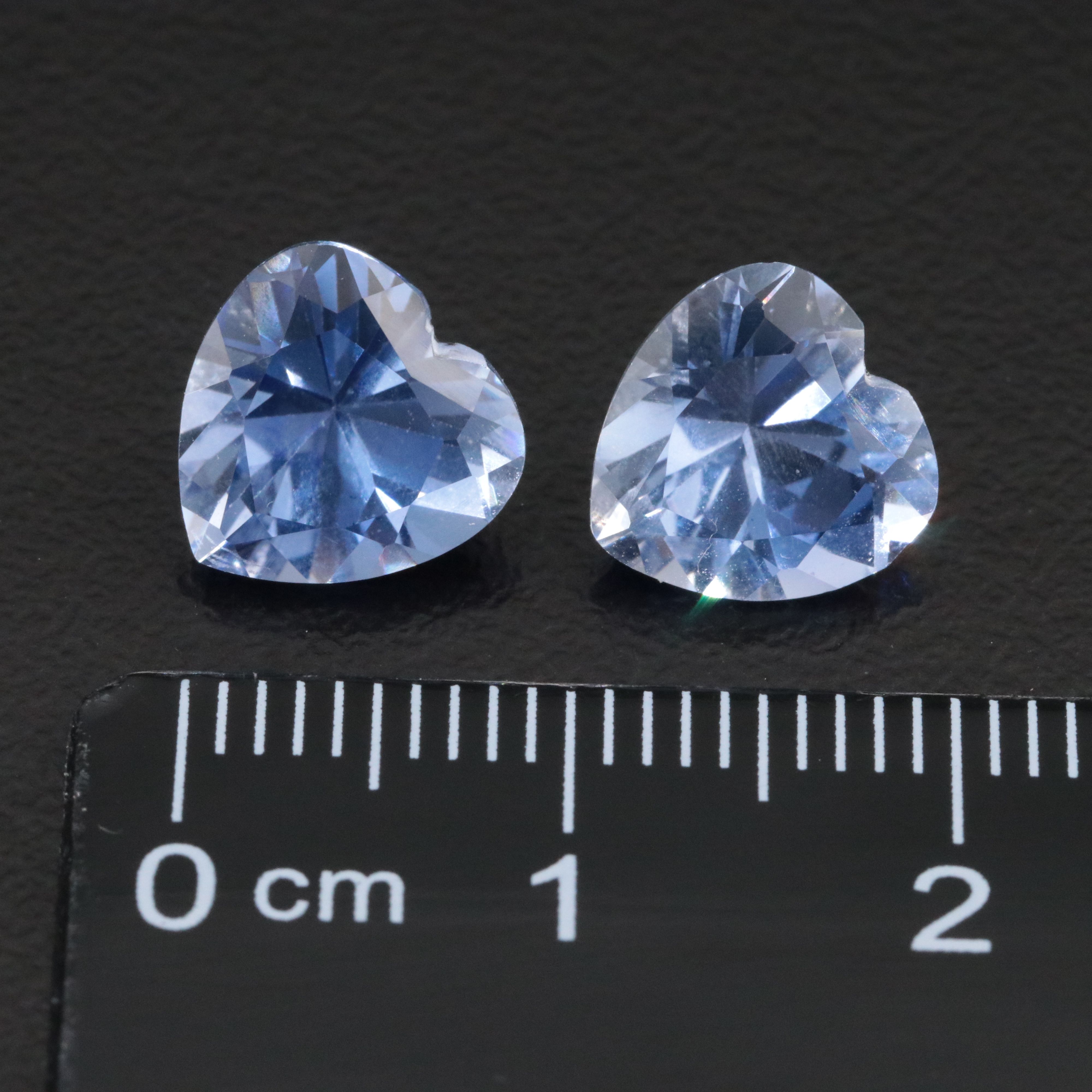 Loose 6.84 CTW Lab Grown Sapphire Matching Pair