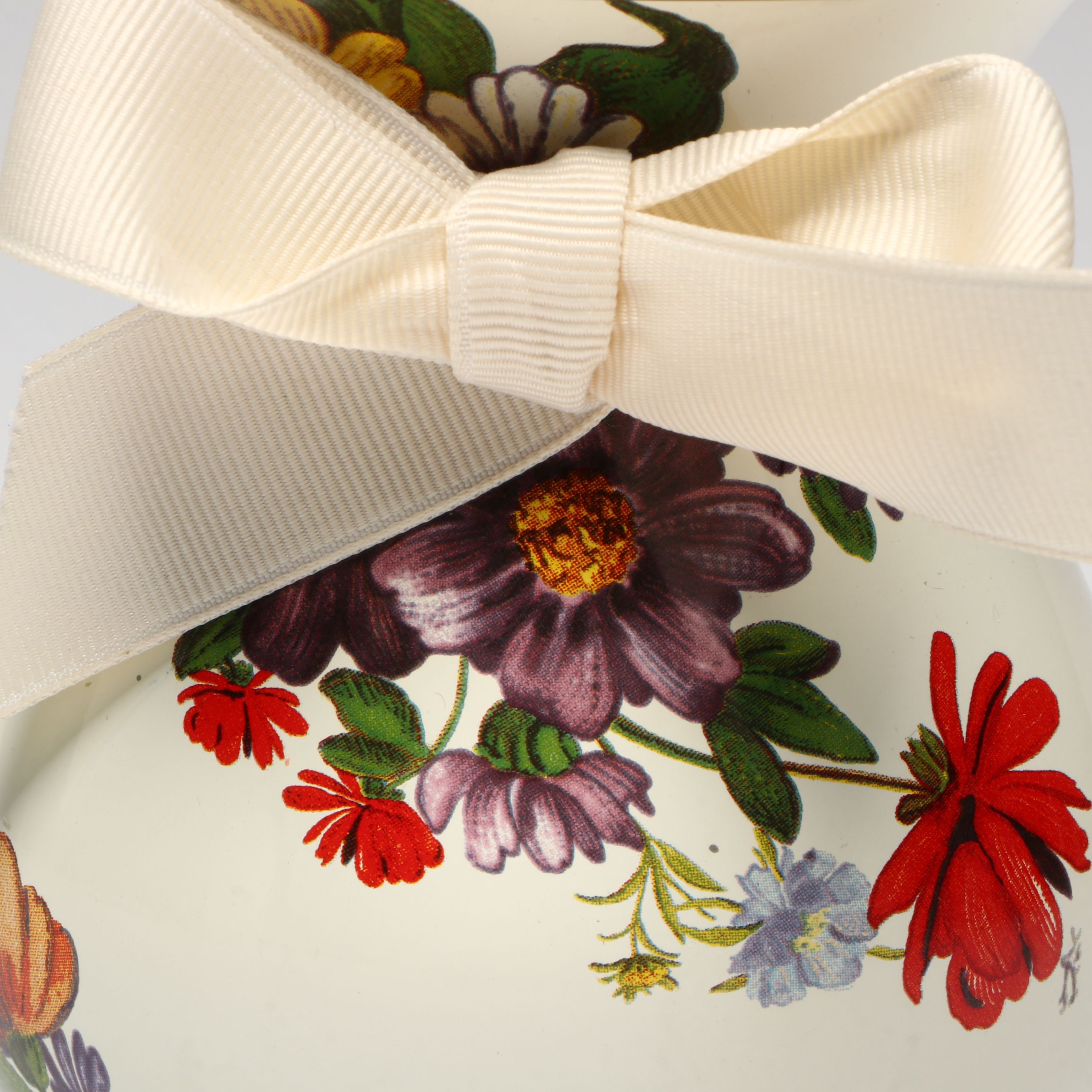 MacKenzie-Childs "Flower Market" Short Enamel Vase with Ribbon