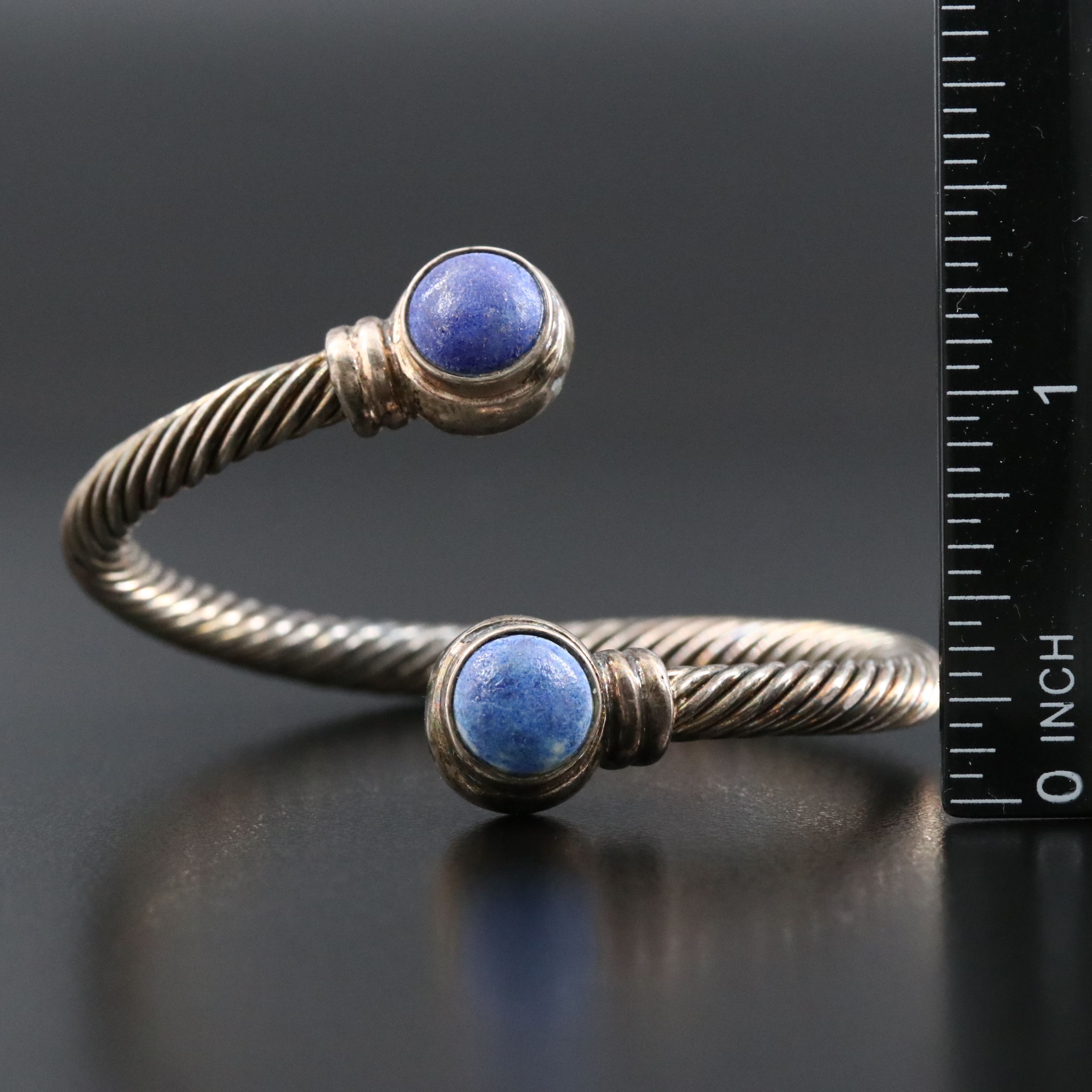 Sterling Lapis Lazuli Bracelet