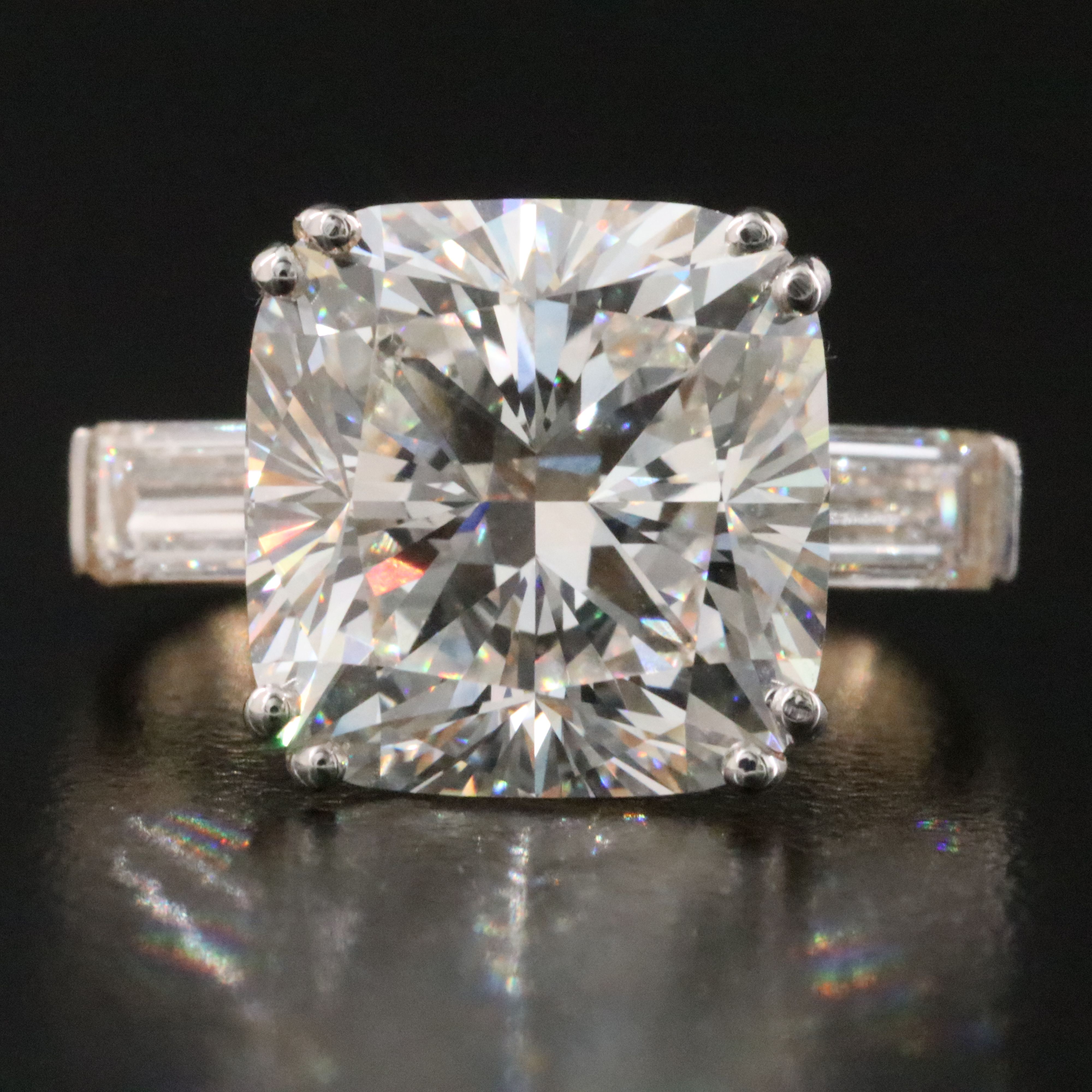 18K 8.46 CTW Lab Grown Diamond Ring with IGI Report