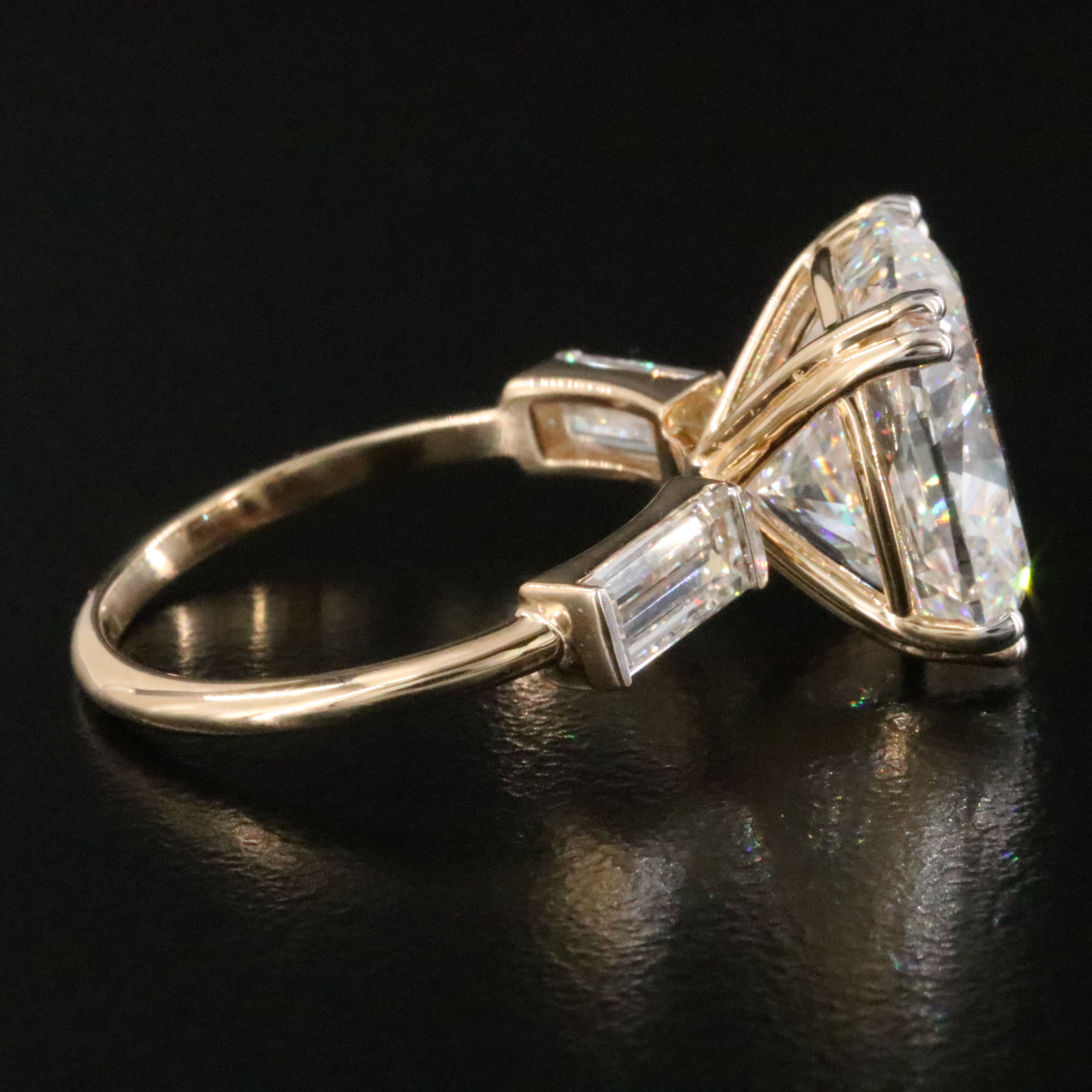 18K 8.46 CTW Lab Grown Diamond Ring with IGI Report