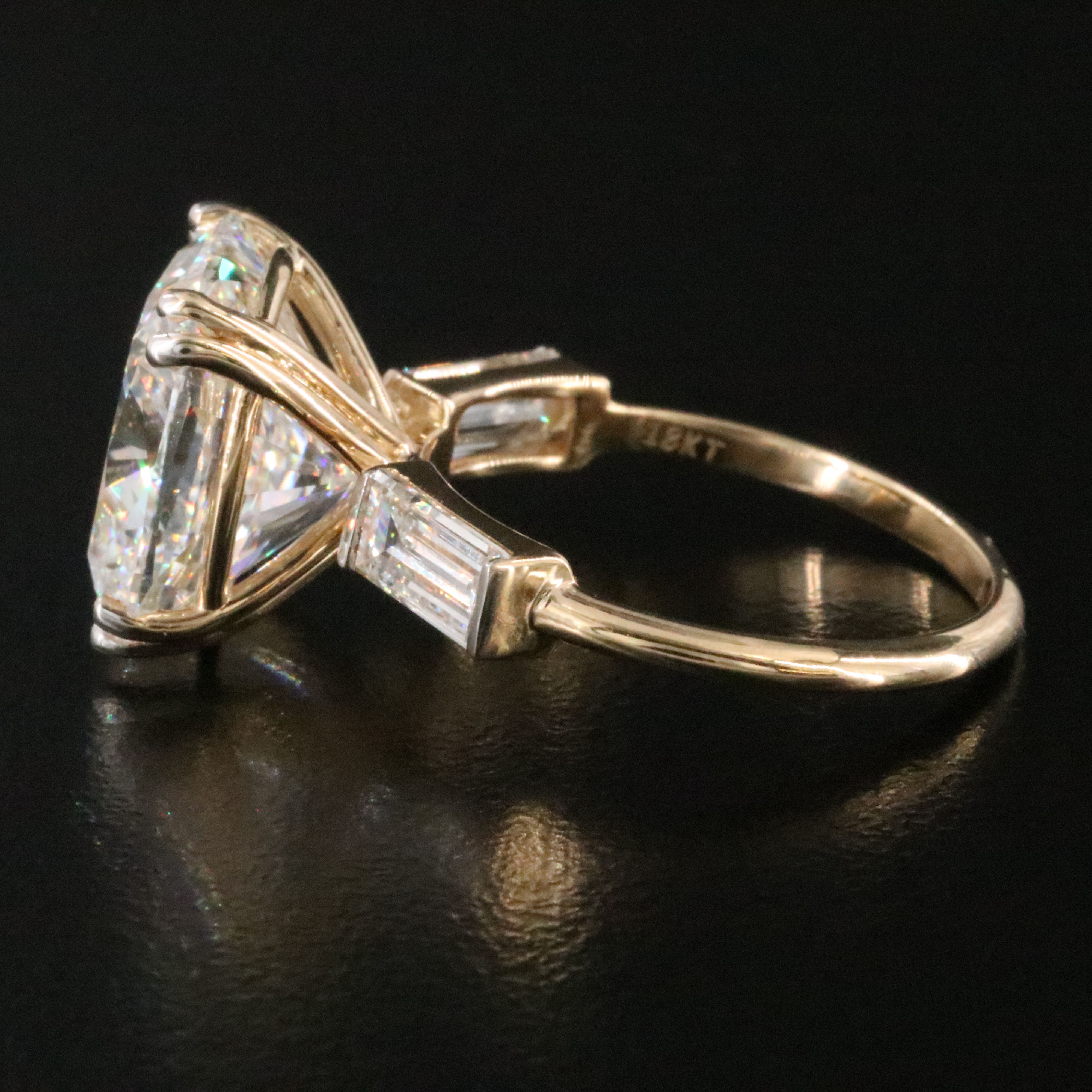 18K 8.46 CTW Lab Grown Diamond Ring with IGI Report