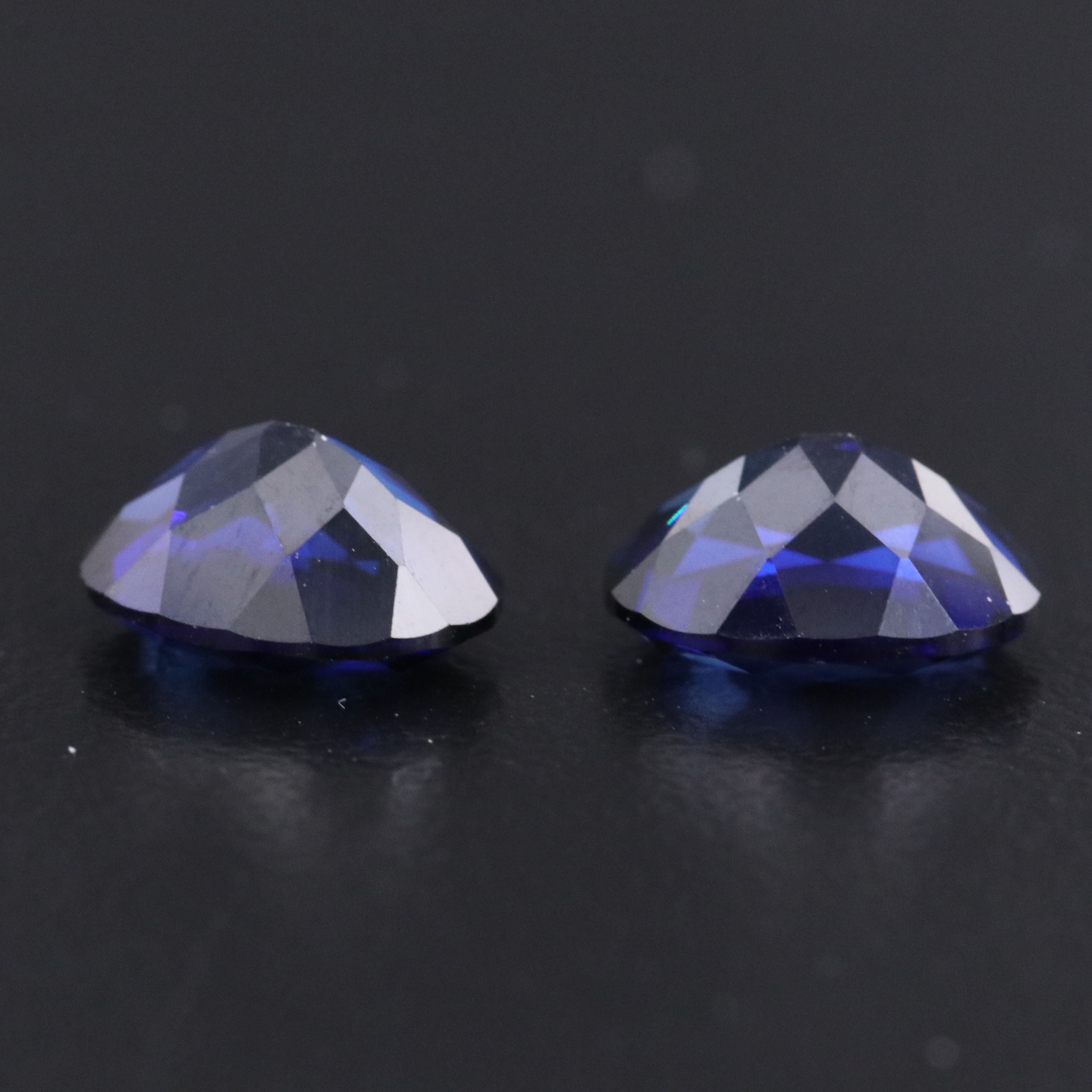 Loose 7.14 CTW Lab Grown Sapphire Pair