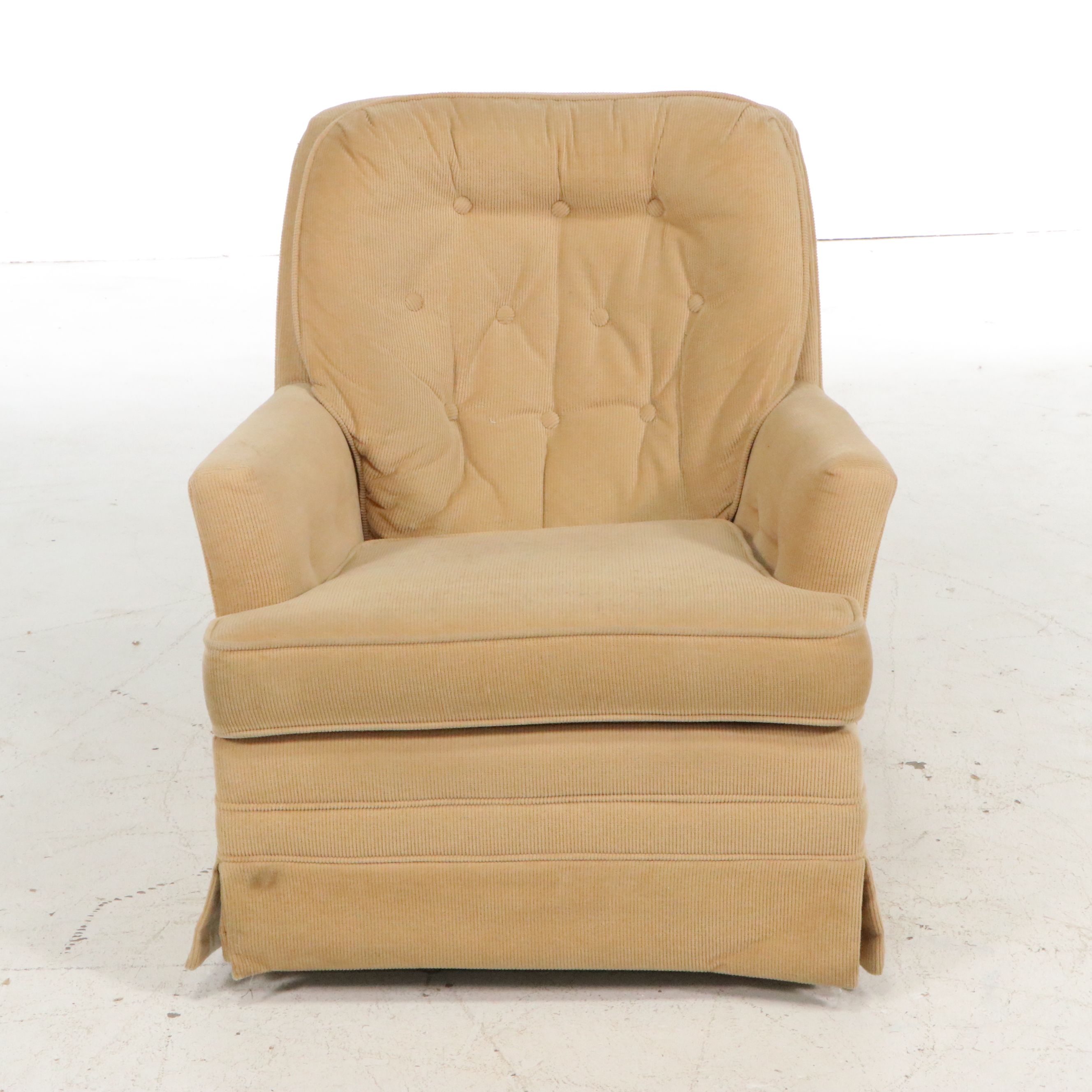 Kaplan's Furniture Swivel Rocker Armchair, Late 20th Century