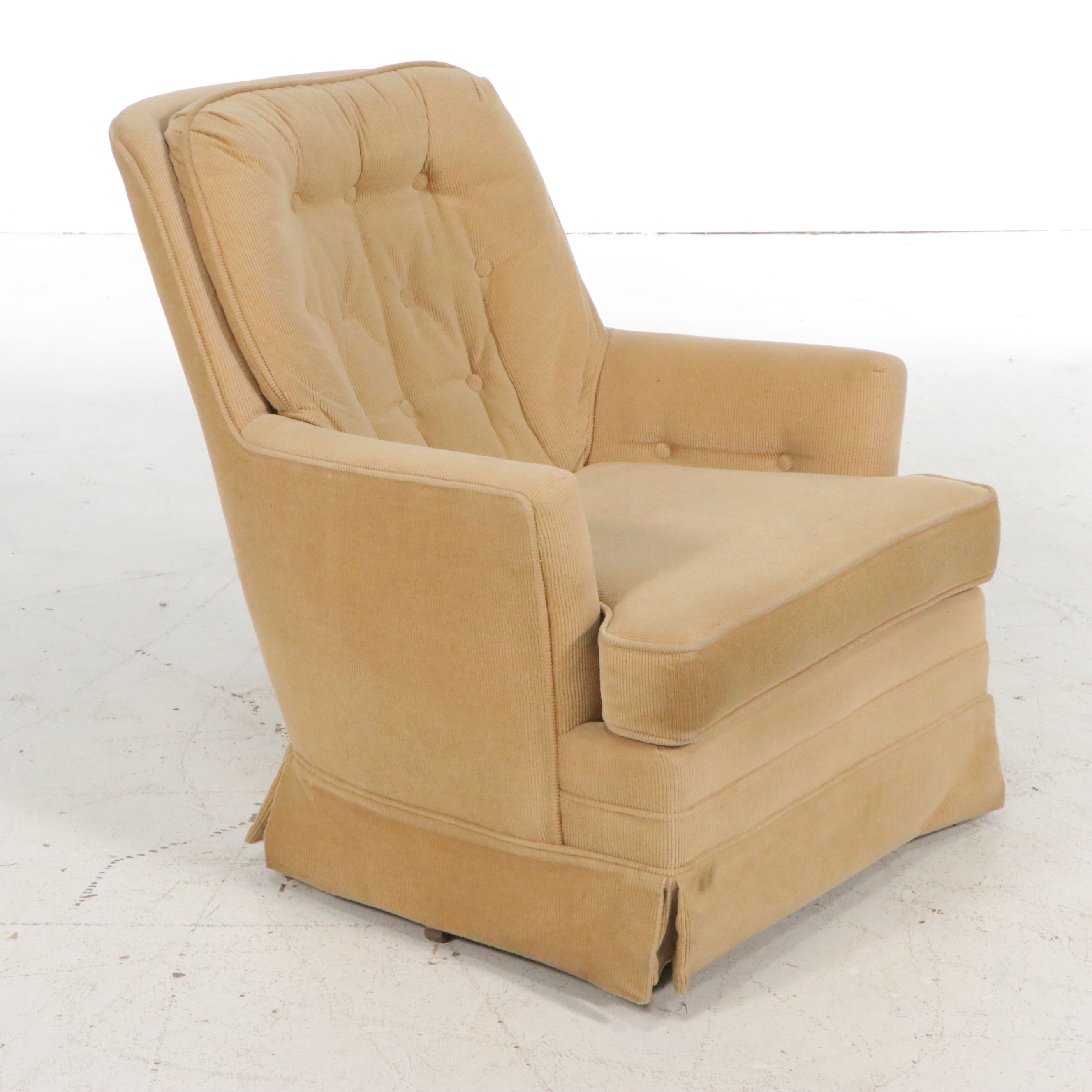 Kaplan's Furniture Swivel Rocker Armchair, Late 20th Century