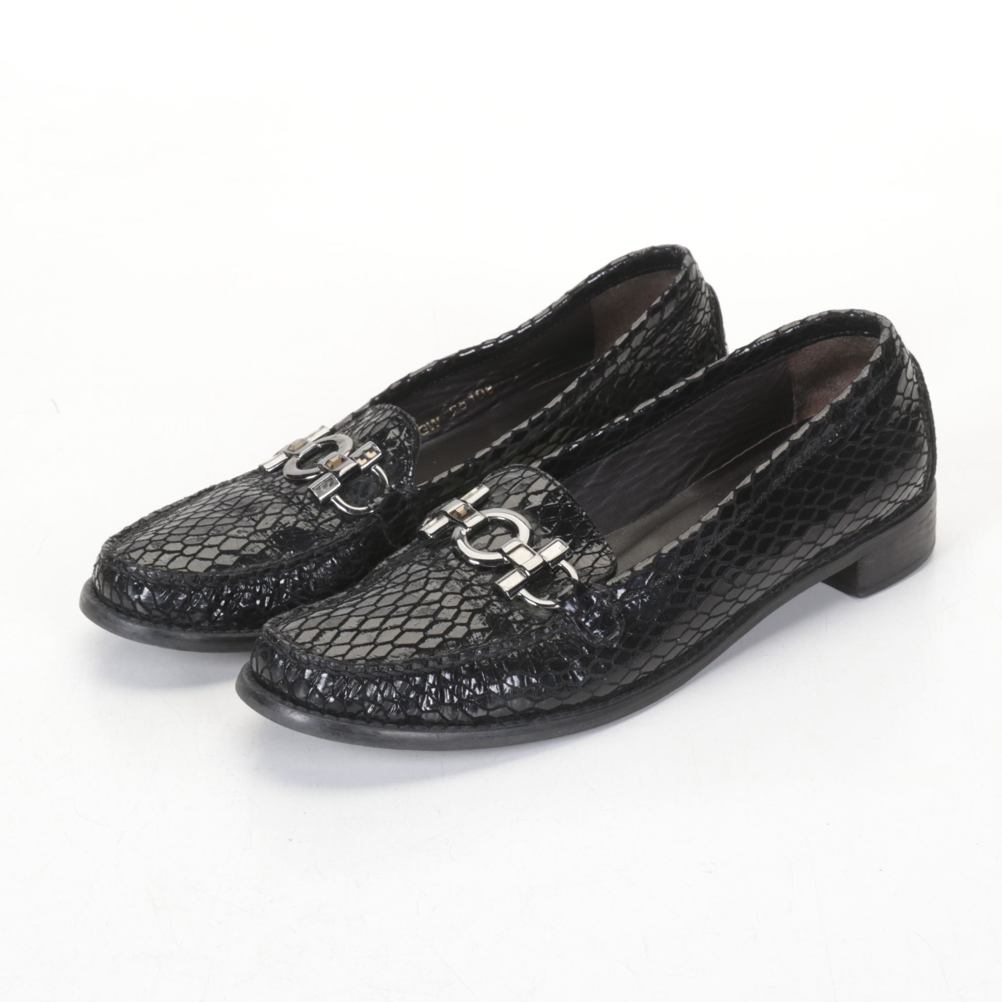 Stuart Weitzman Snakeskin Embossed Pumps & Loafers with Via Spiga Velvet Heels