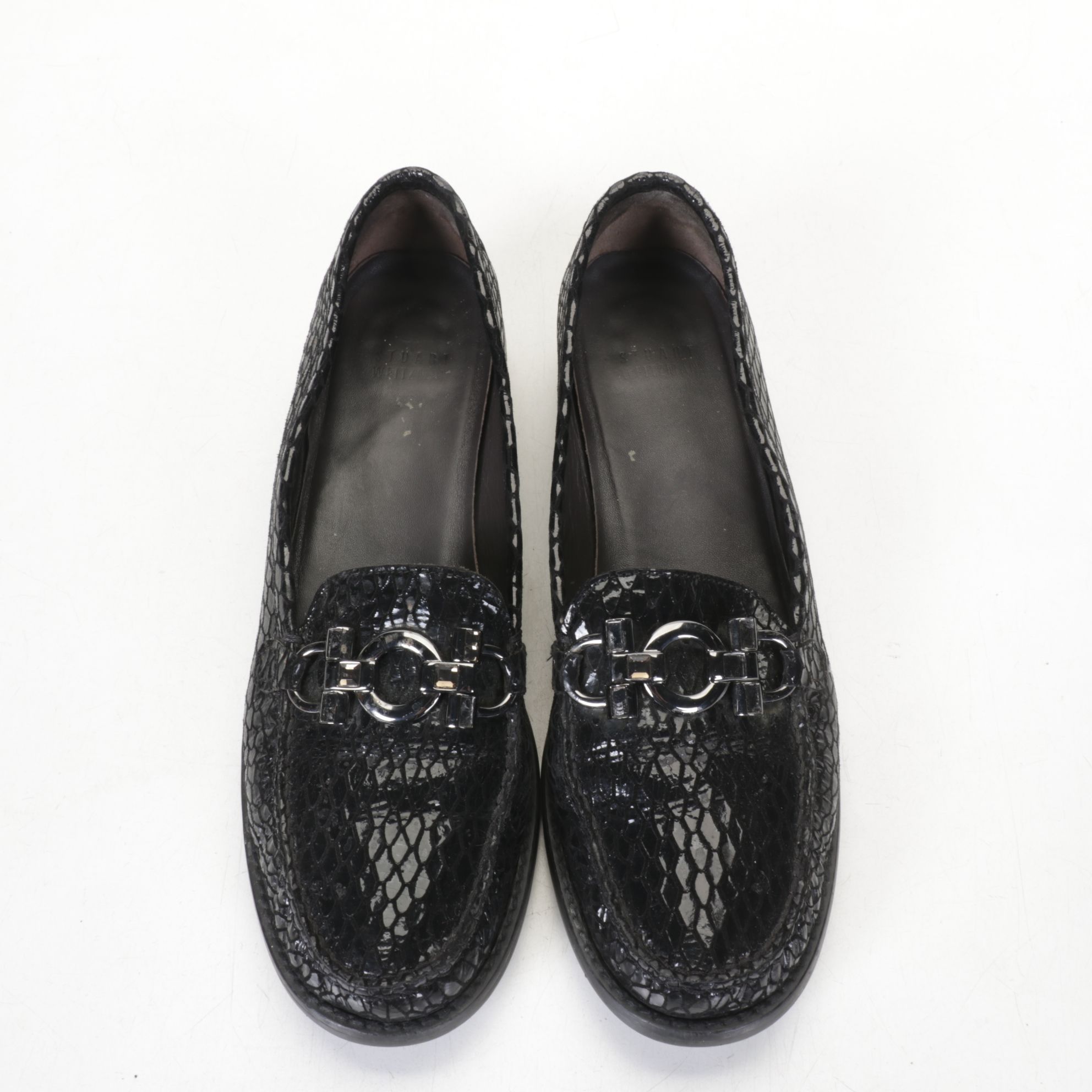 Stuart Weitzman Snakeskin Embossed Pumps & Loafers with Via Spiga Velvet Heels