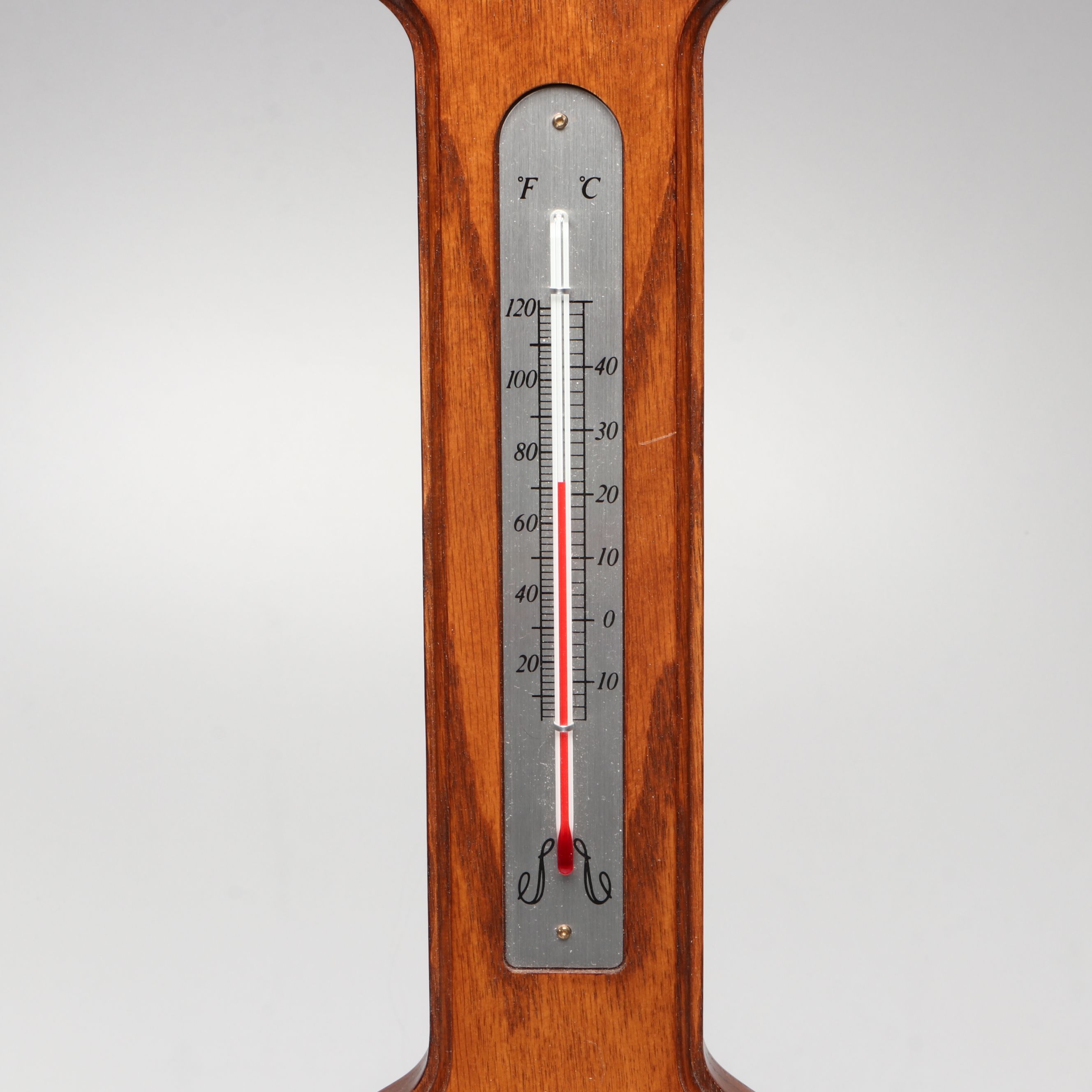 Howard Miller Wood Wall Mount Banjo Weather Station, Late 20th C.