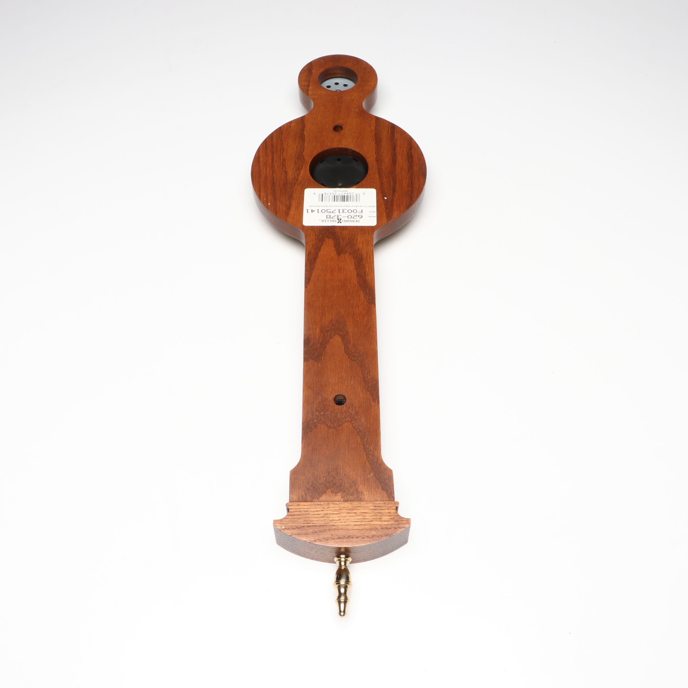 Howard Miller Wood Wall Mount Banjo Weather Station, Late 20th C.
