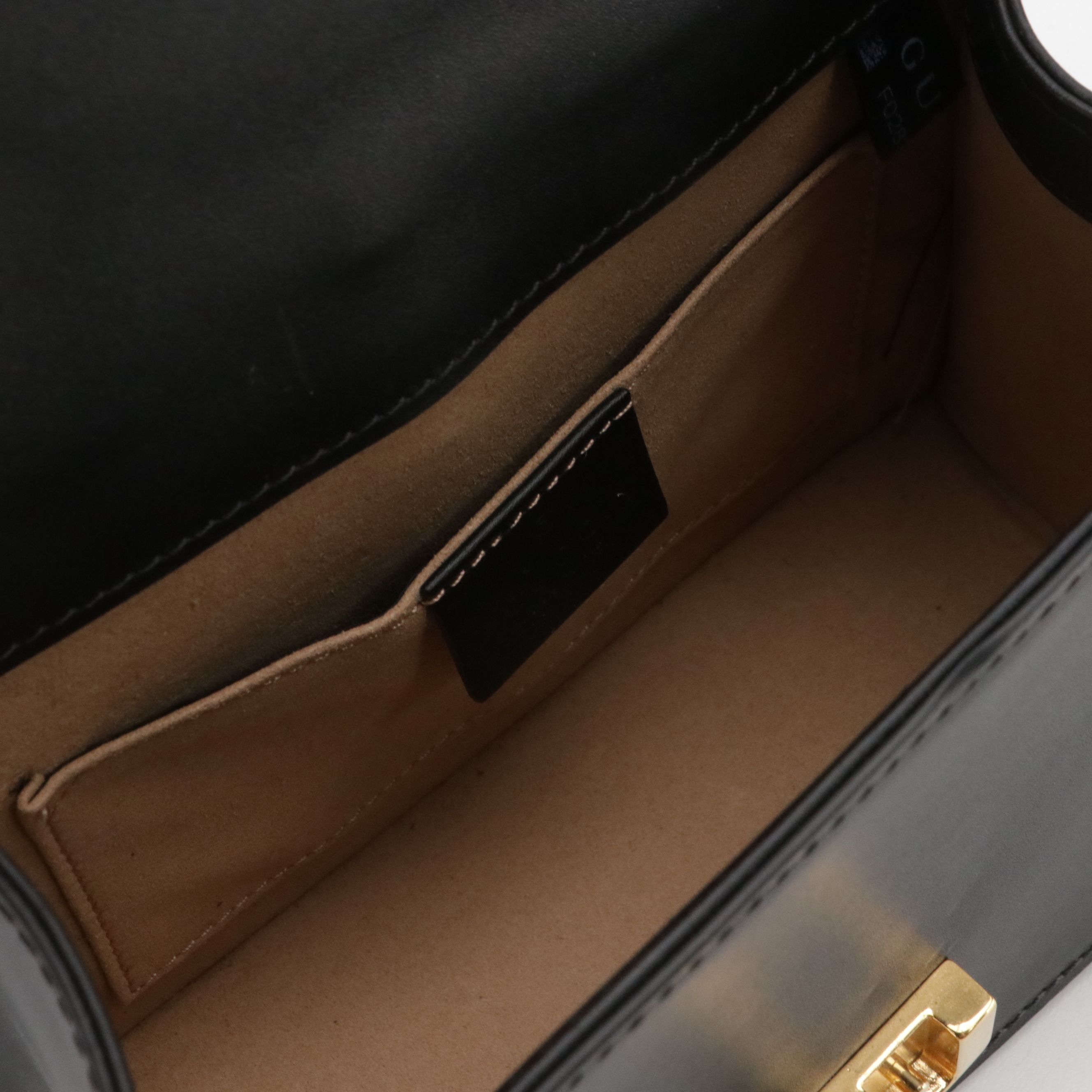 Gucci Sylvie Mini Black Leather Top Handle Convertible Bag