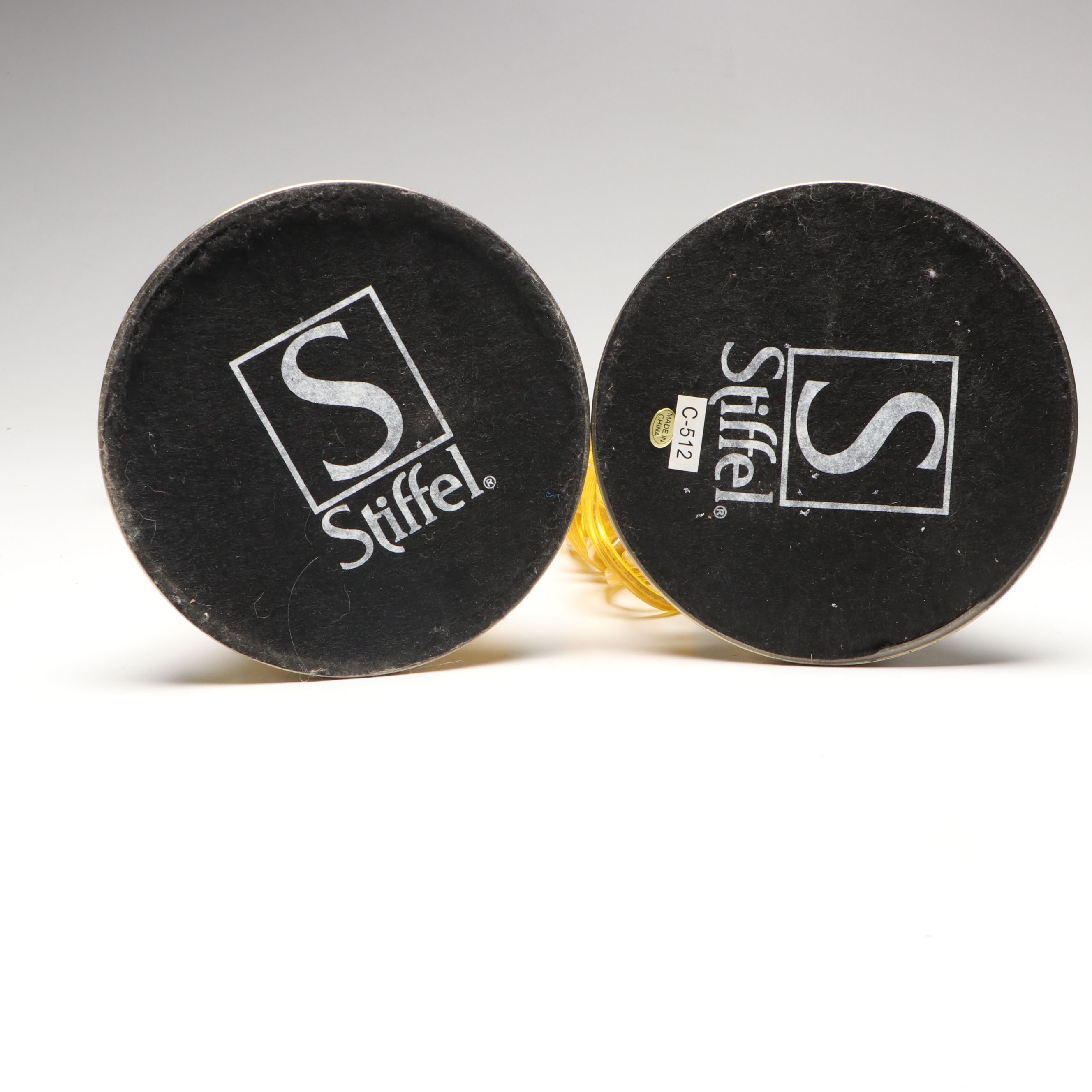 Pair of Stiffel Candlestick Form Brushed Brass Table Lamps