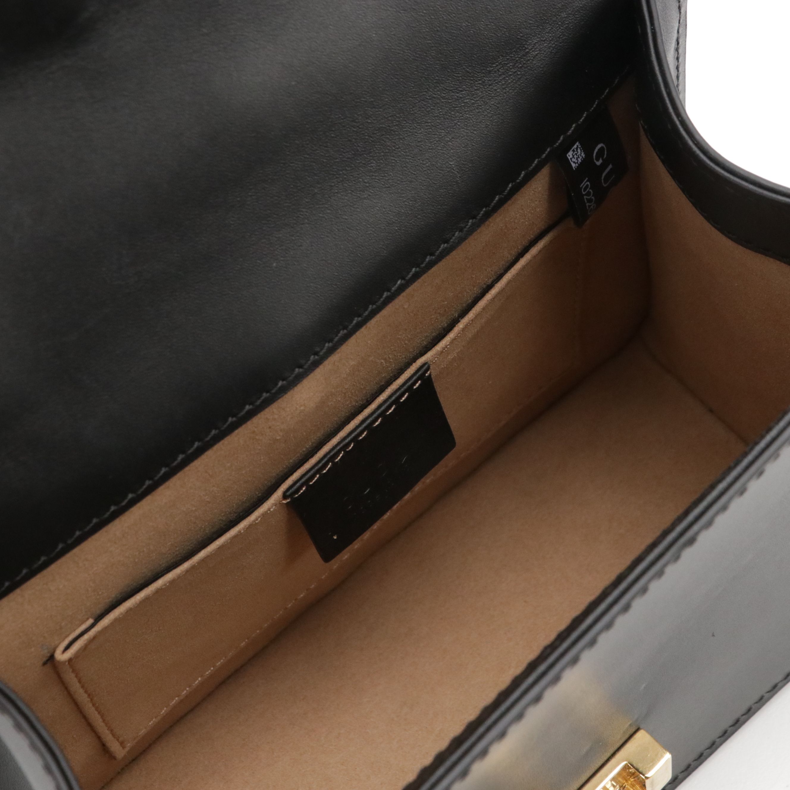 Gucci Sylvie Mini Black Leather Top Handle Convertible Bag