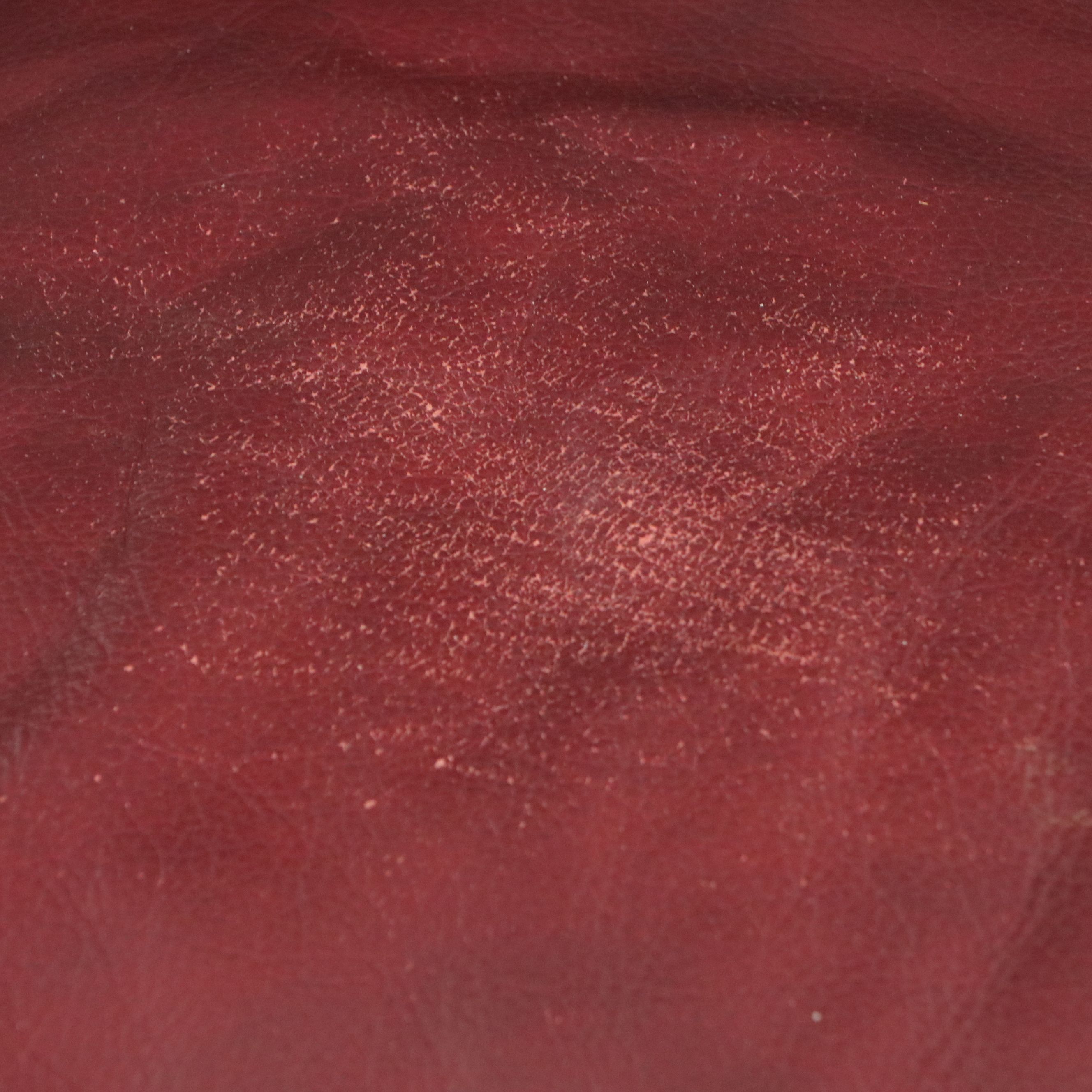 Contemporary Burgundy Leather Rocker Recliner