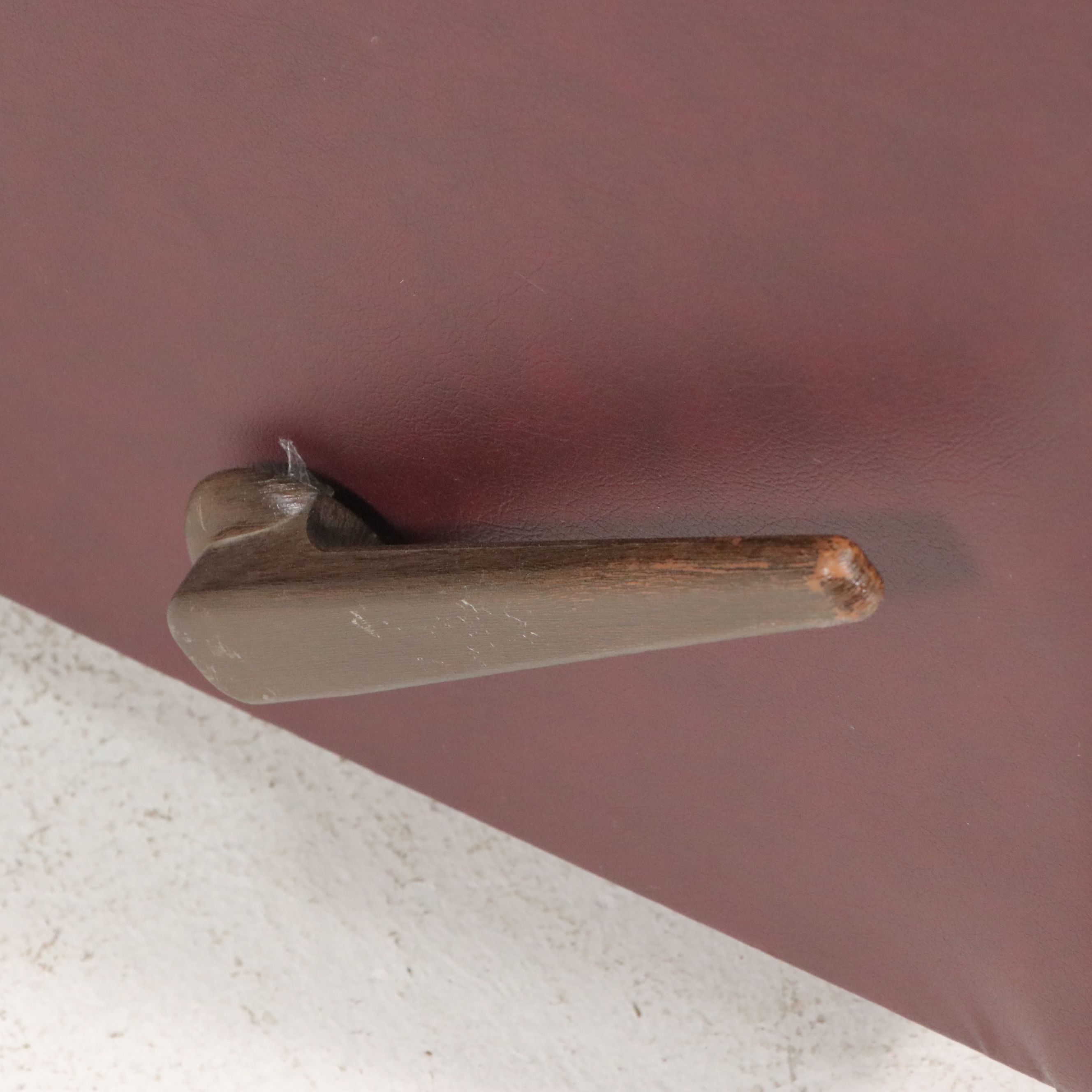 Contemporary Burgundy Leather Rocker Recliner