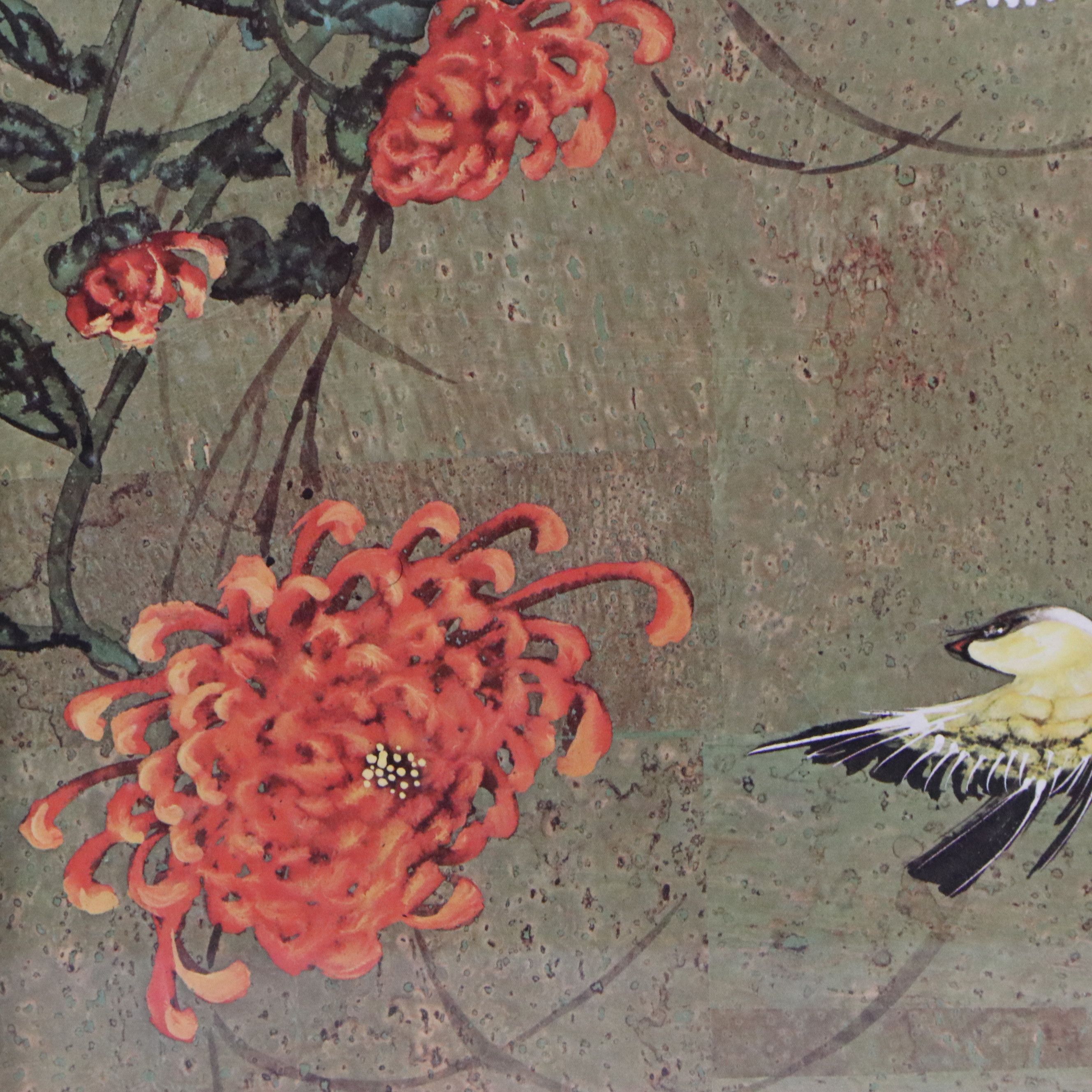 Offset Lithographs After Chiu Weng "Orange Chrysanthemum" and Other