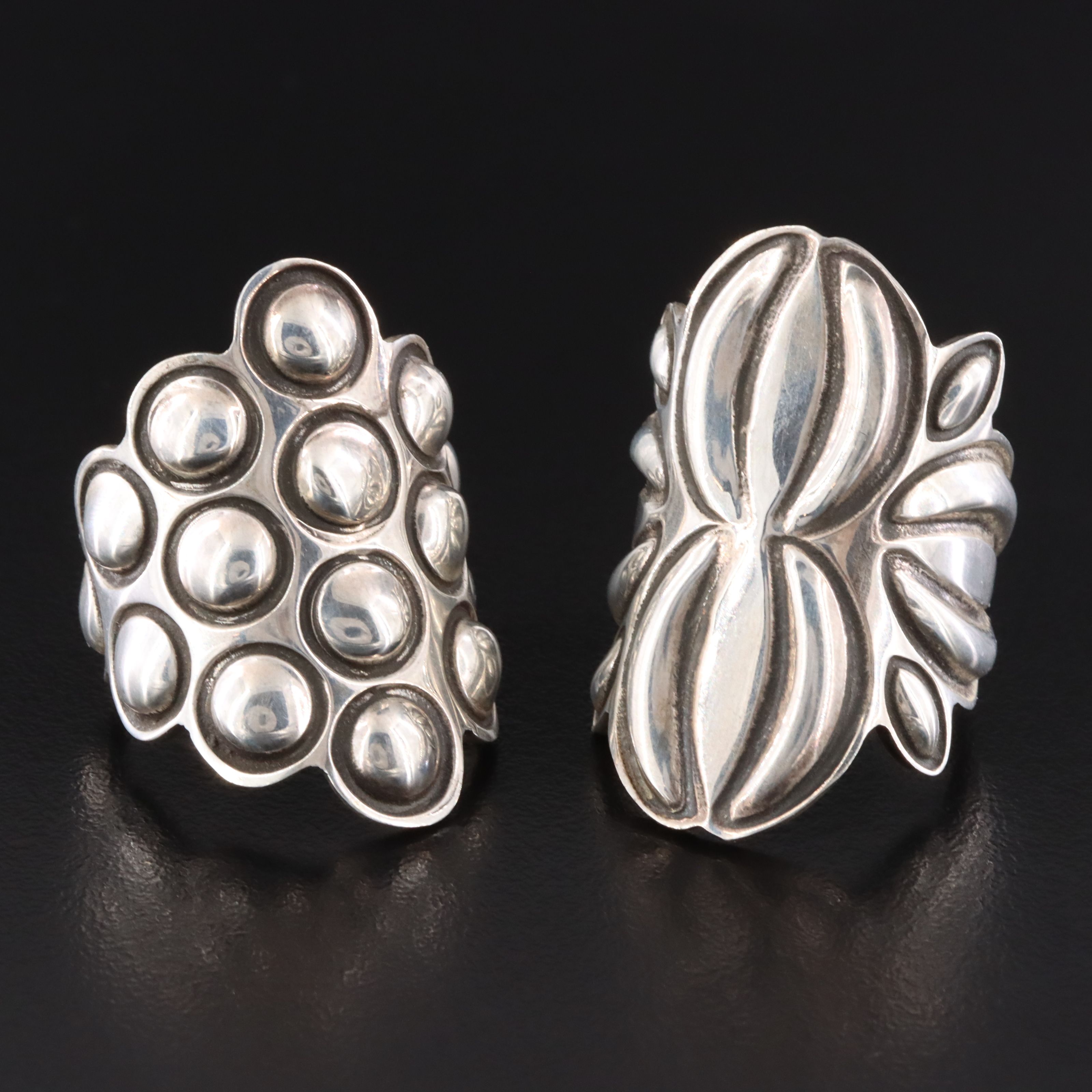 Alex Sanchez Navajo Diné/Zuni Sterling Rings